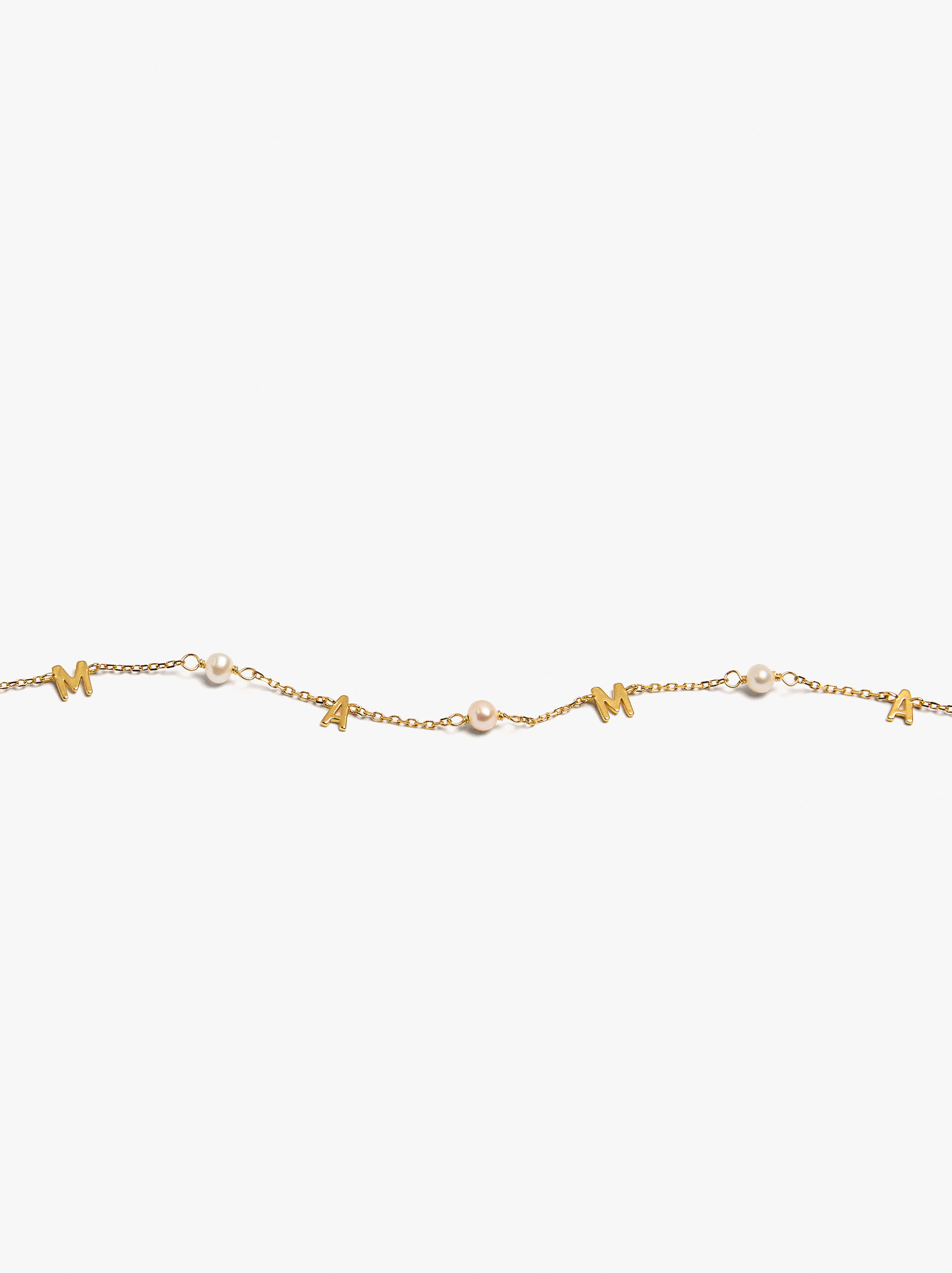 Pulsera MAMA mit Süßwasserperlen - Silber 925