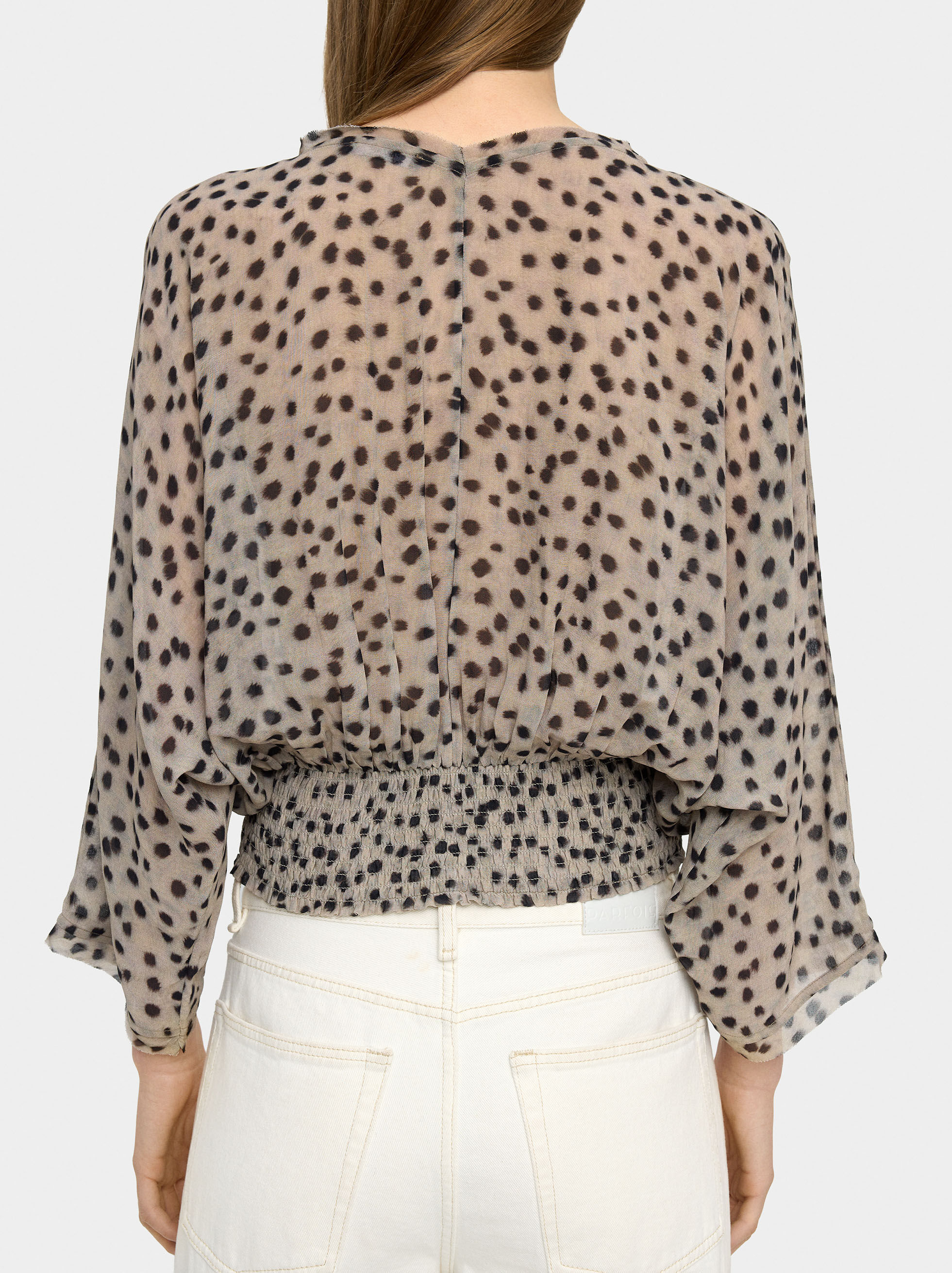 Fließende Bluse mit Gummizügen