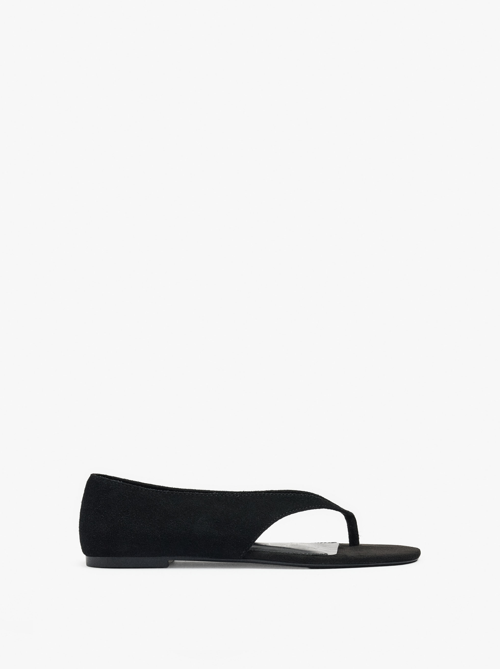 Pantoffeln aus Leder im Thong-Stil