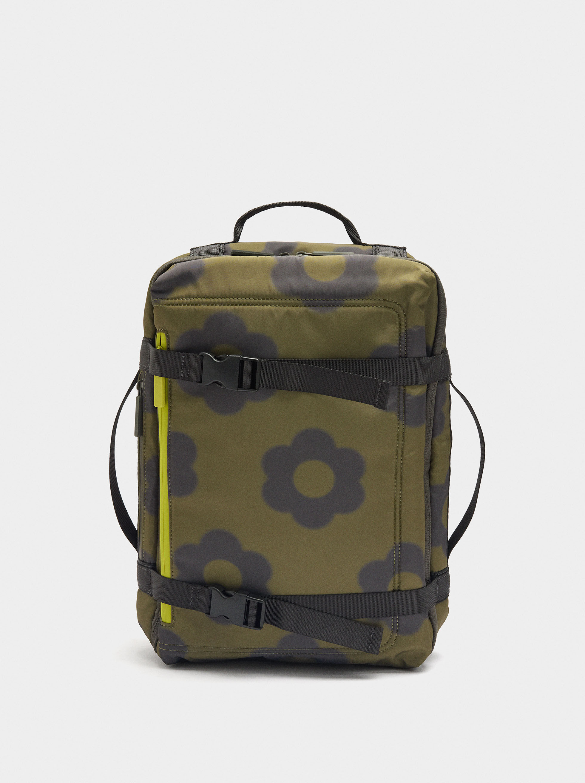 Floral bedruckter Nylon-Handgepäck-Rucksack