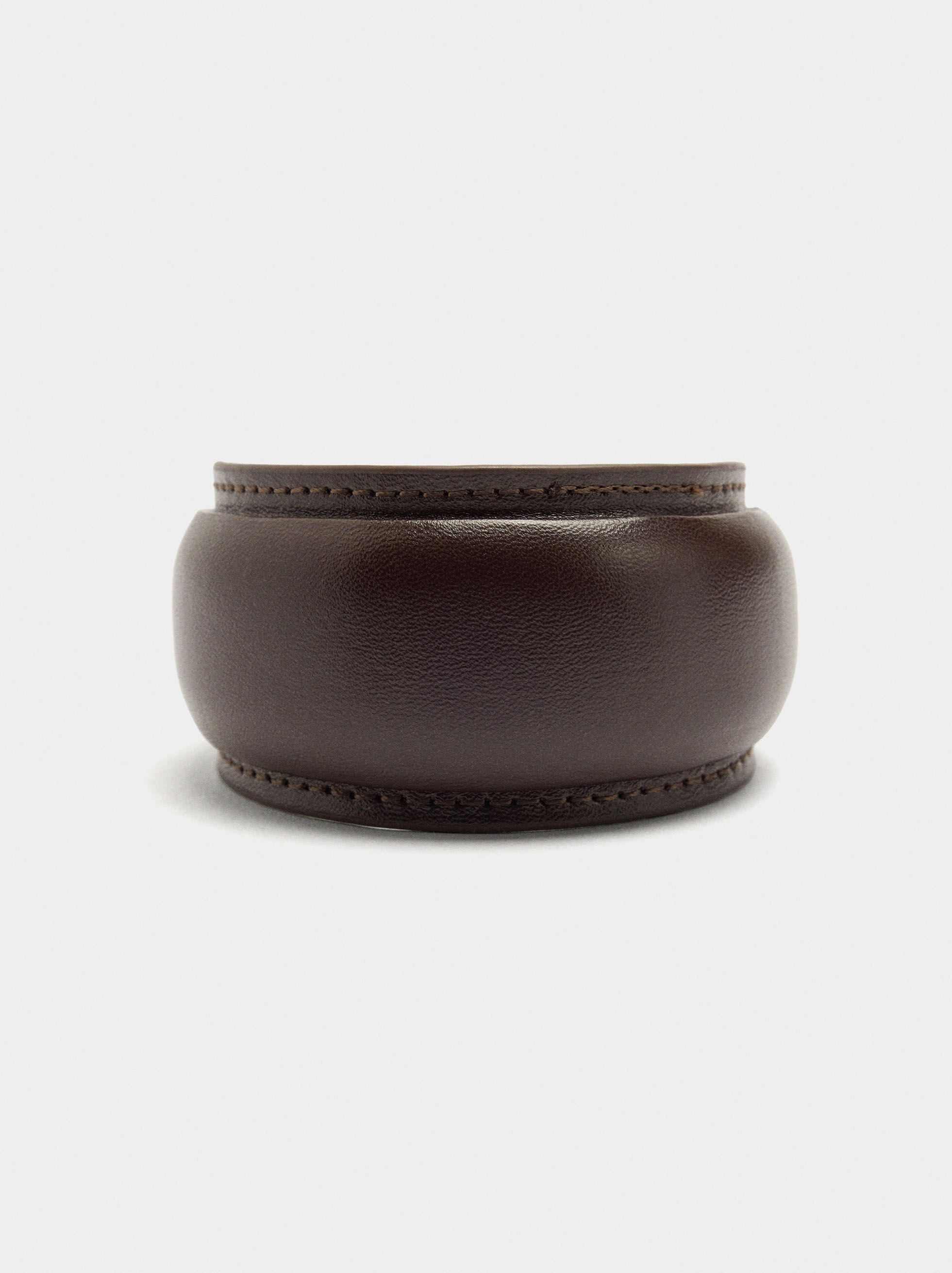 Steife Armband mit Leder-Optik