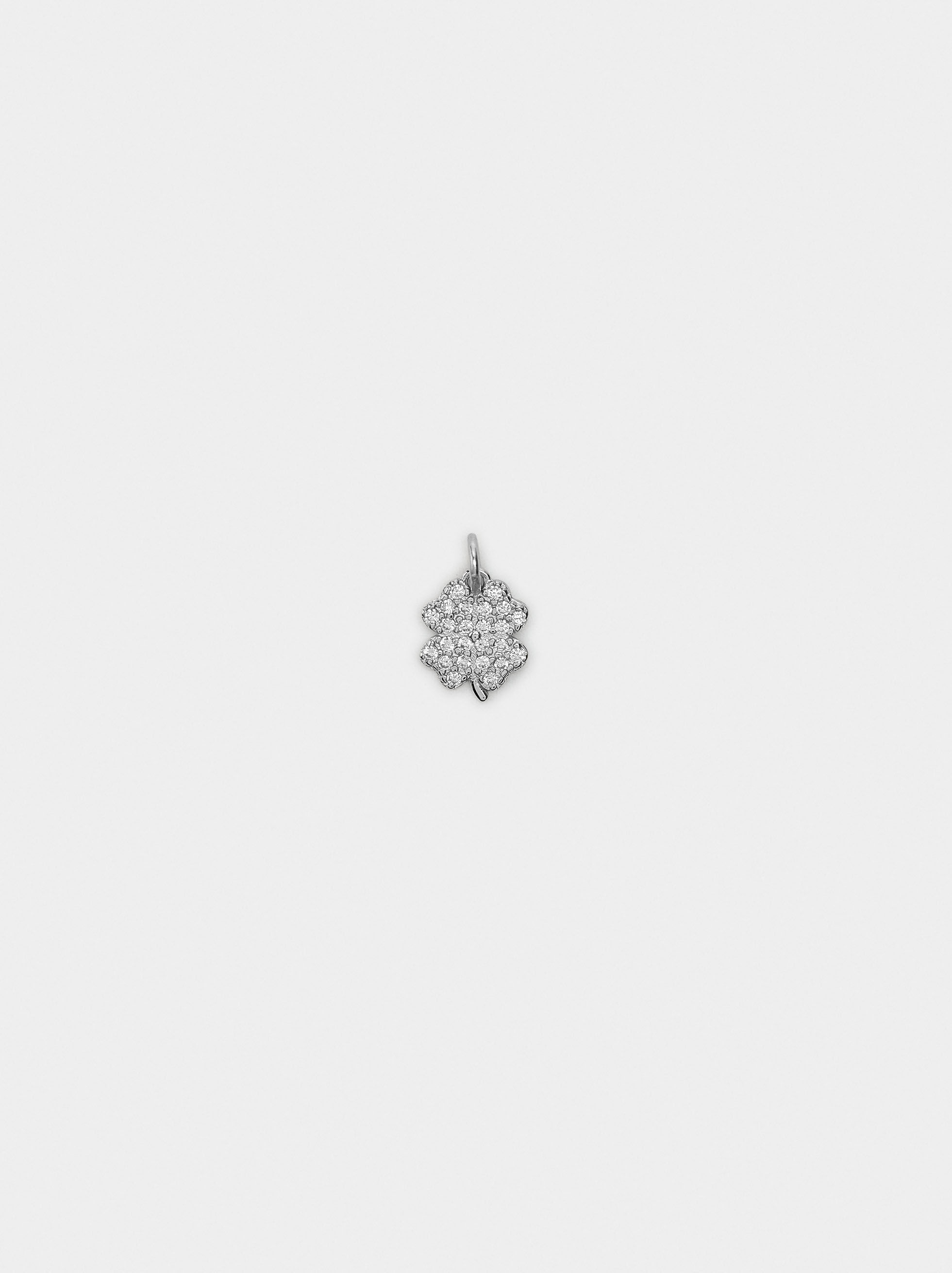 Charm trevo mit Zirkonien - Silber 925