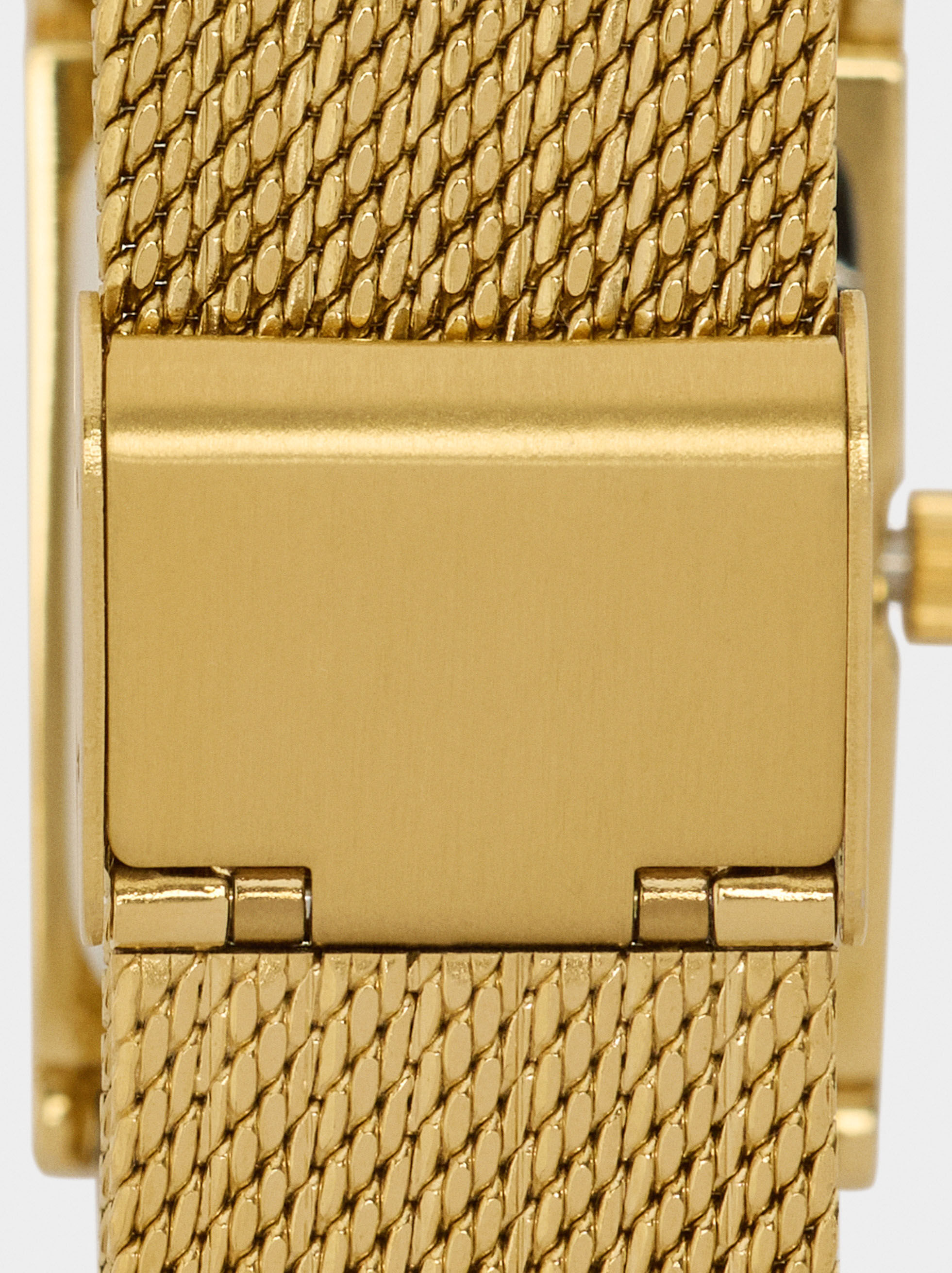 Quadratisches Uhr mit Metallarmband aus Stahl