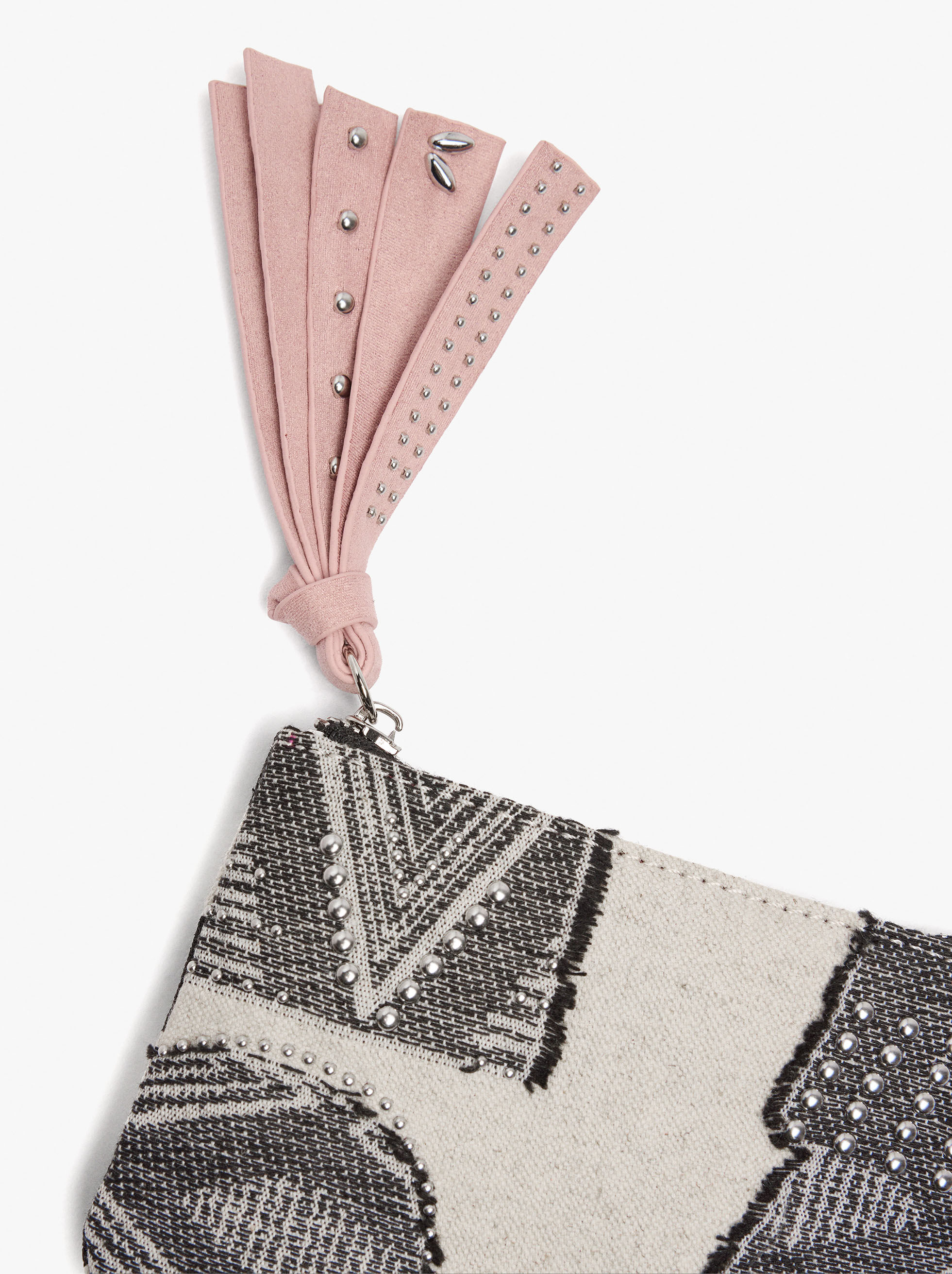 Geldbörse aus Jacquard mit Leinenmischung