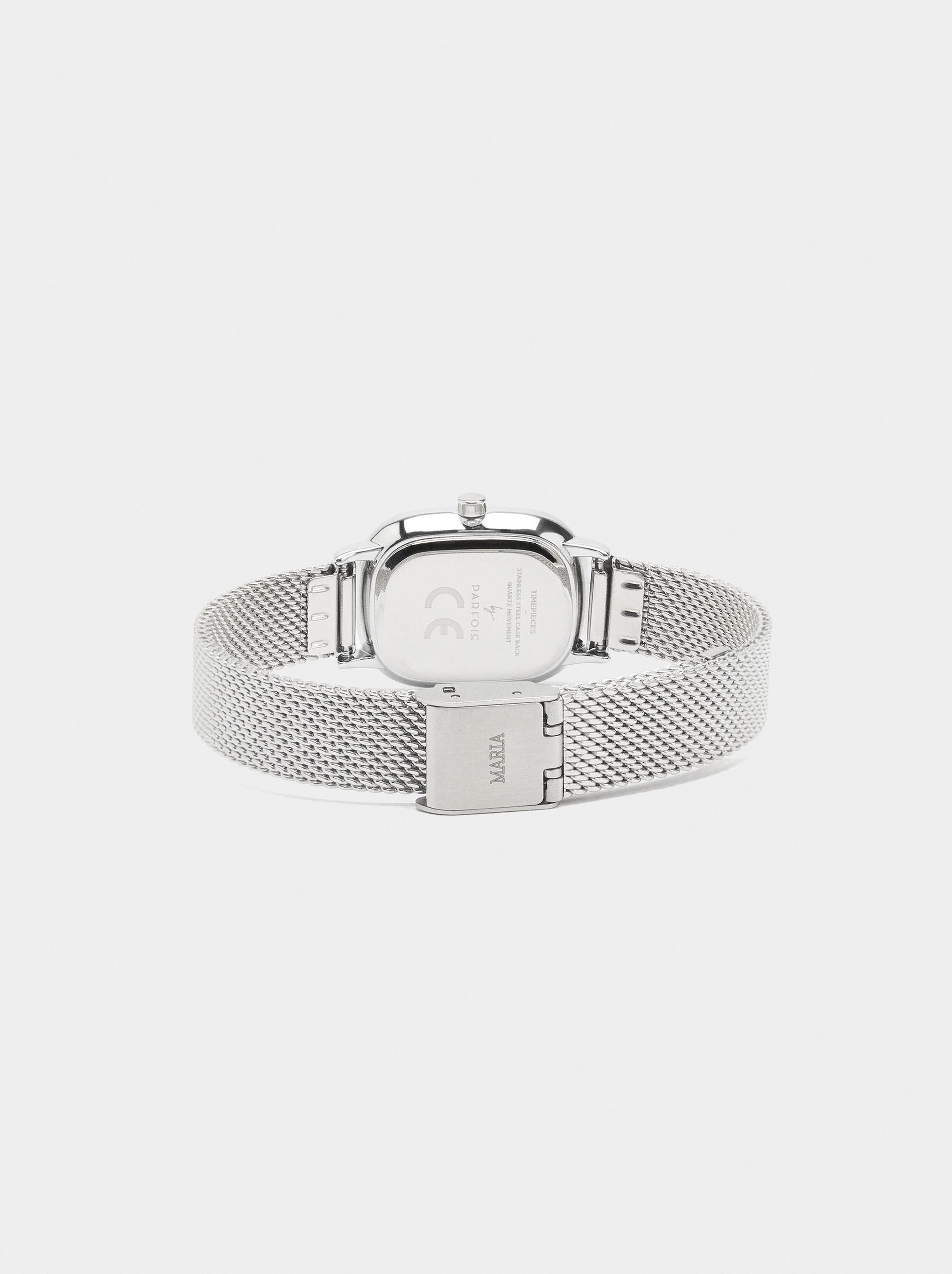 Edelstahl-Metallarmbanduhr