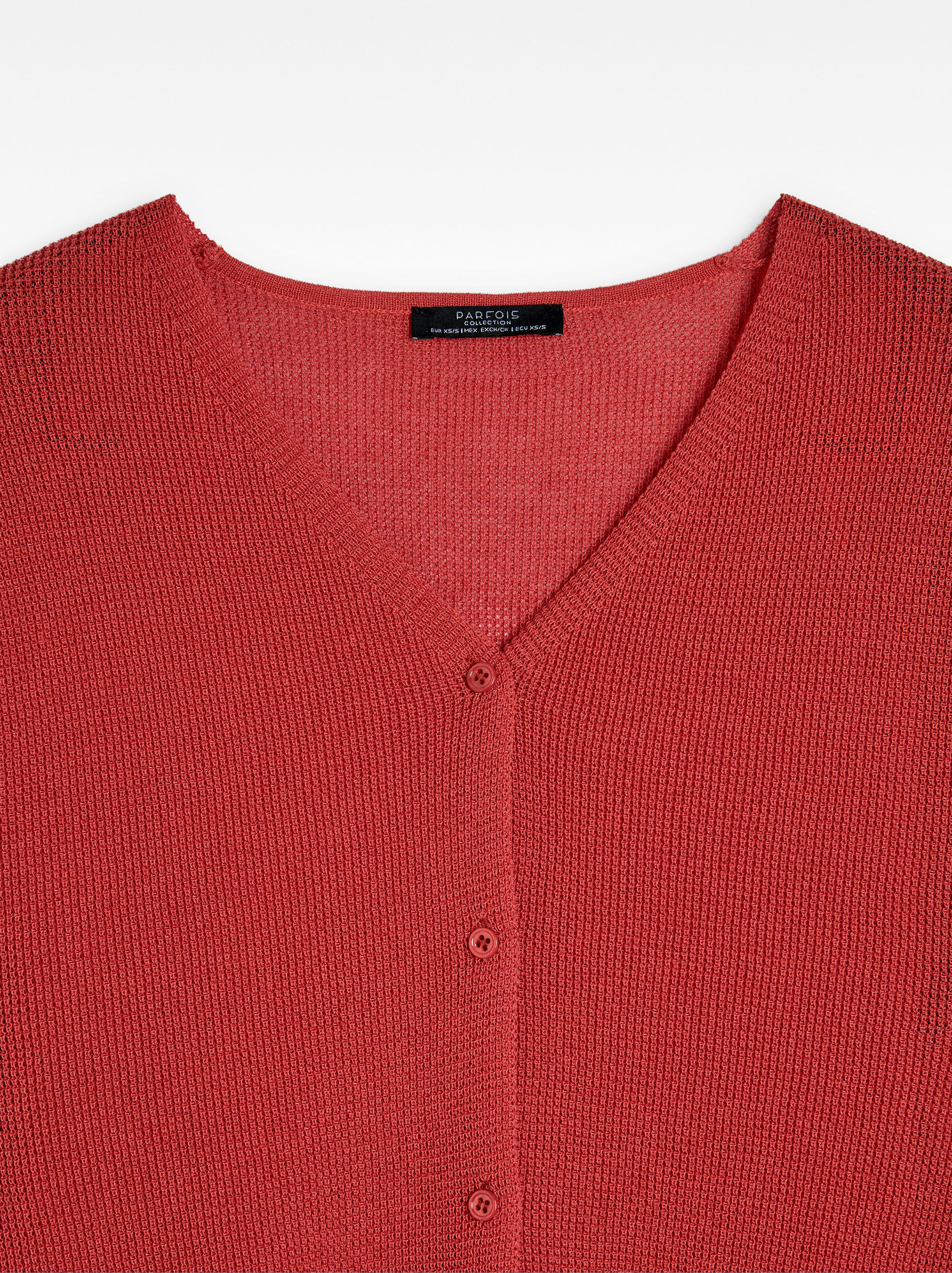 Strick-Cardigan mit kurzen Ärmeln