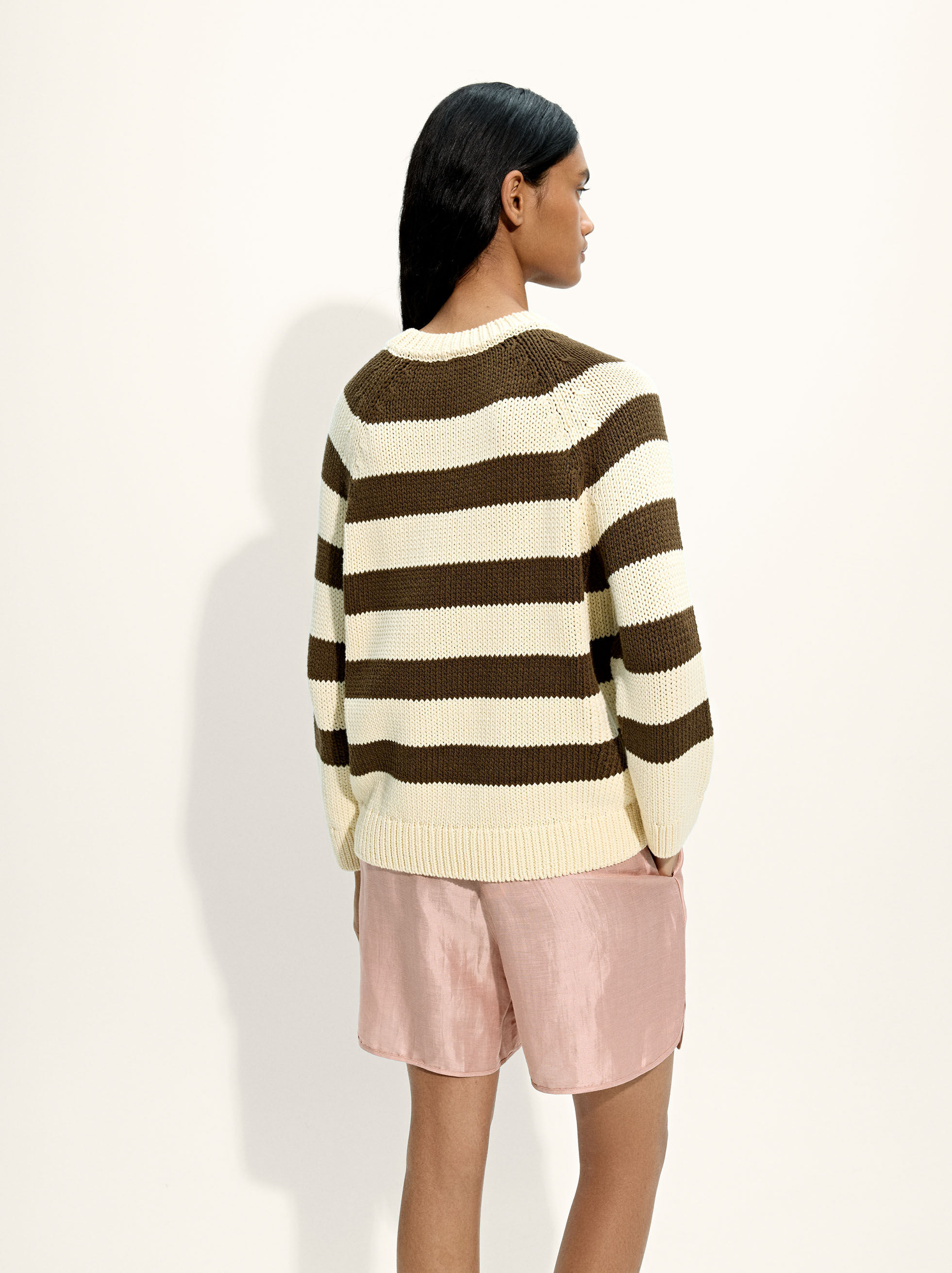 Strickpullover mit Streifen
