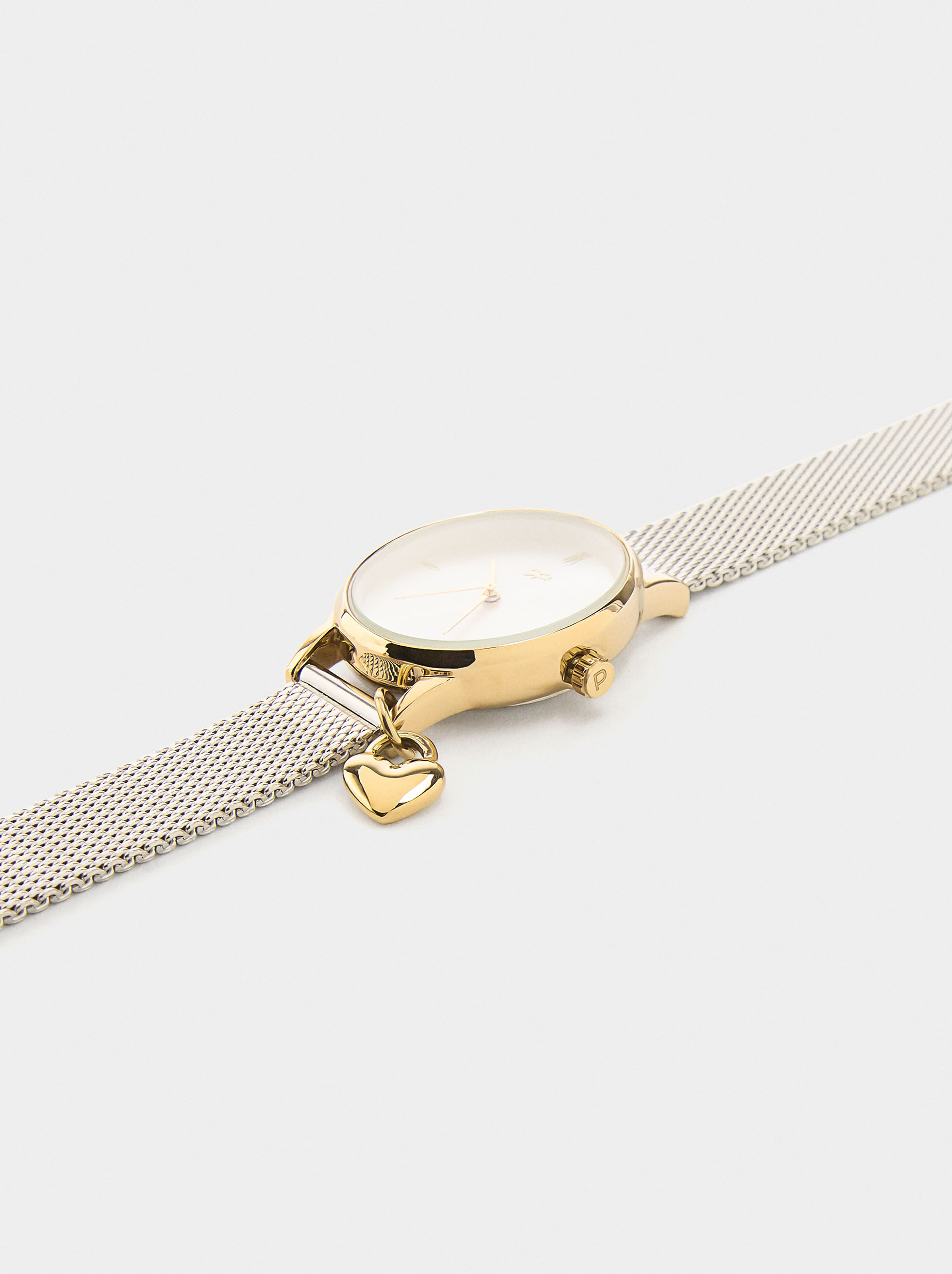 Metallarmbanduhr mit Charm