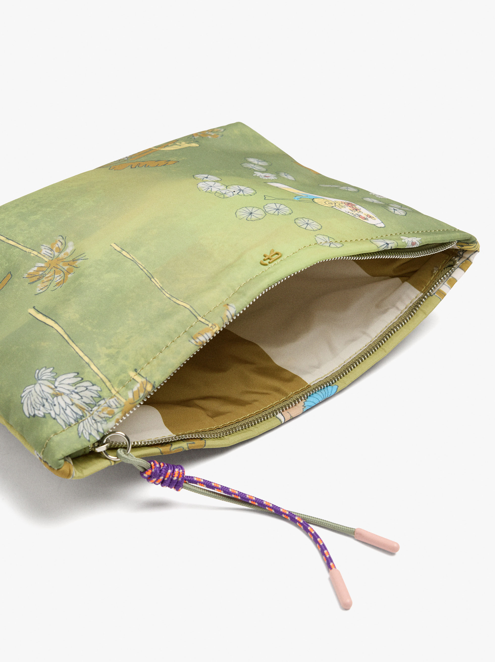 Gestreifter Nylon-Accessoirebeutel