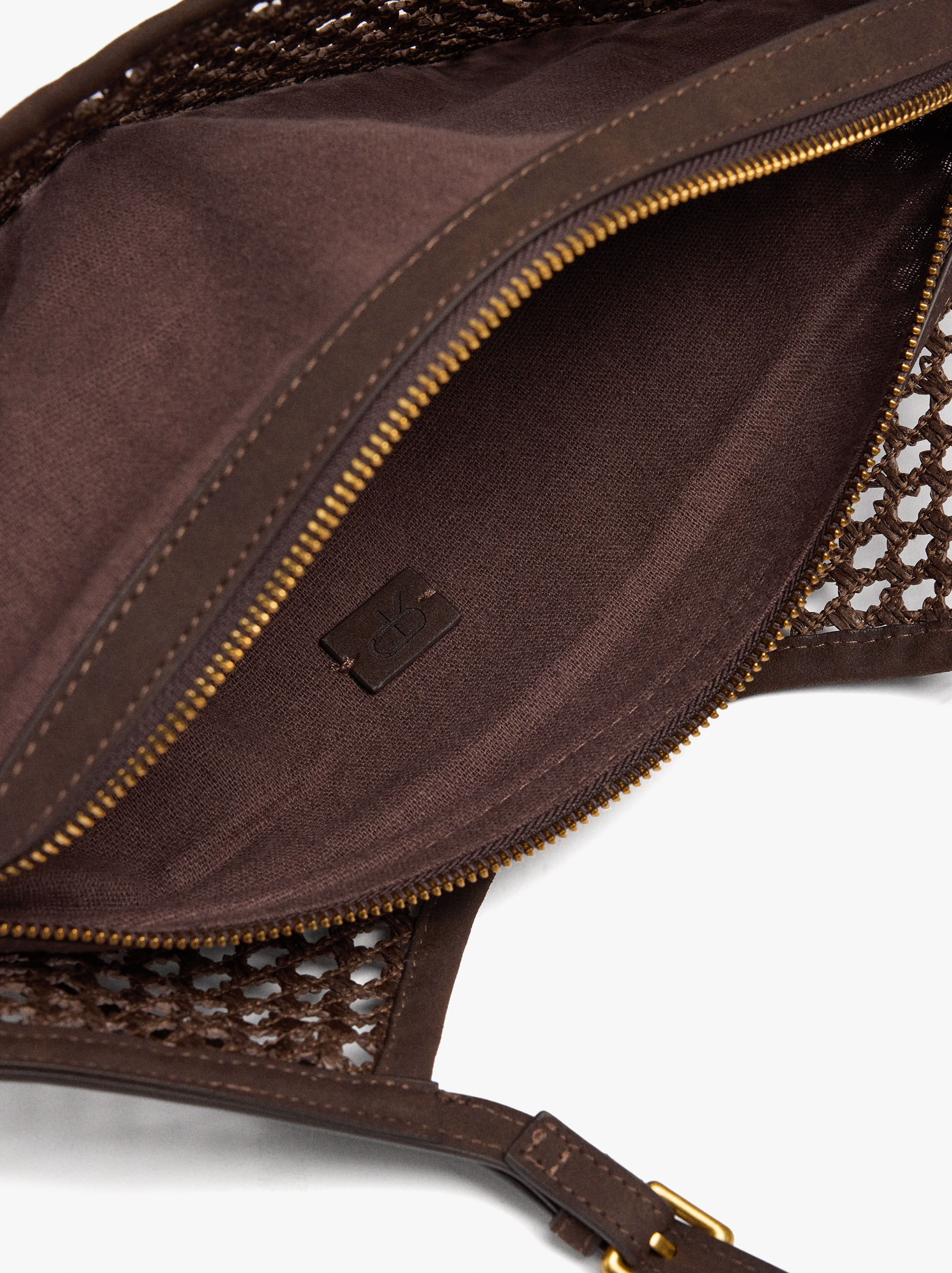 Tasche aus Strohoptik mit Henkel