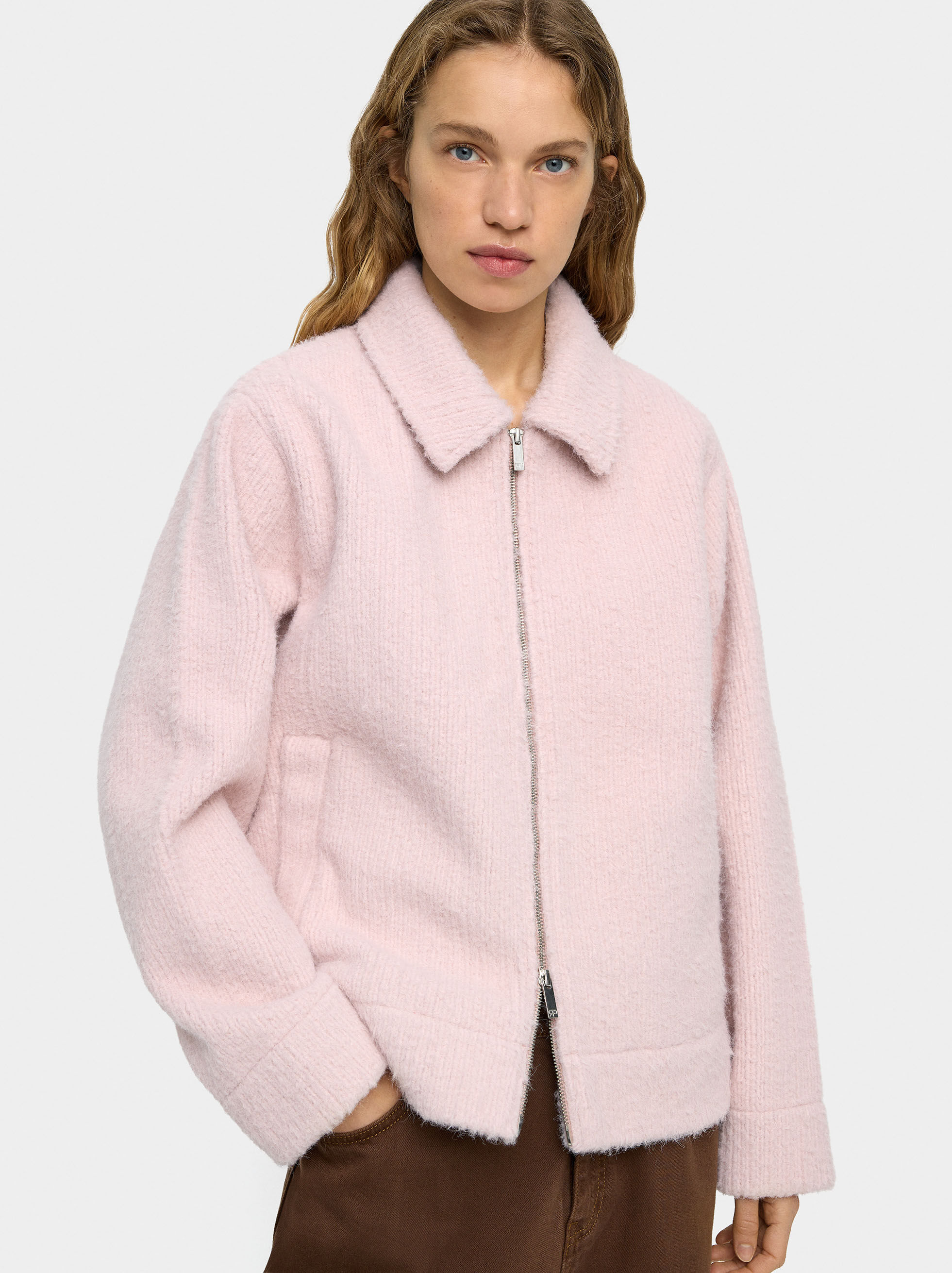 Strickjacke mit Struktur