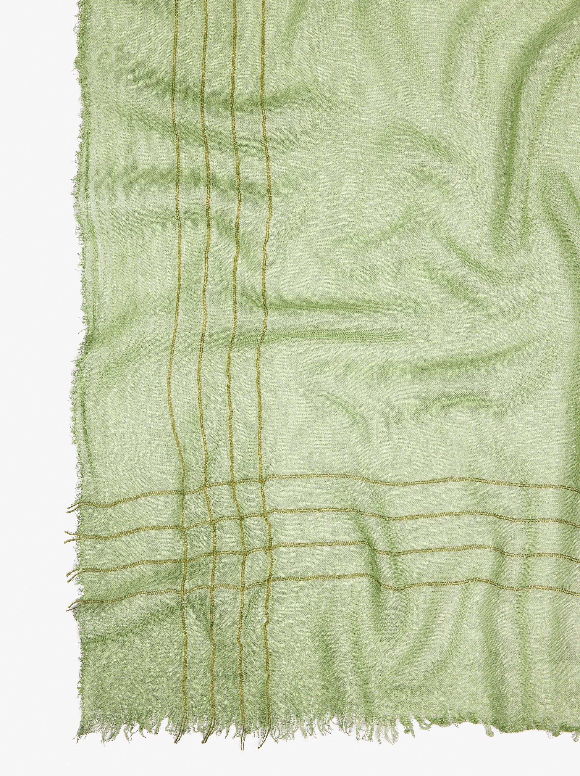 Pashmina mit gestickten Streifen