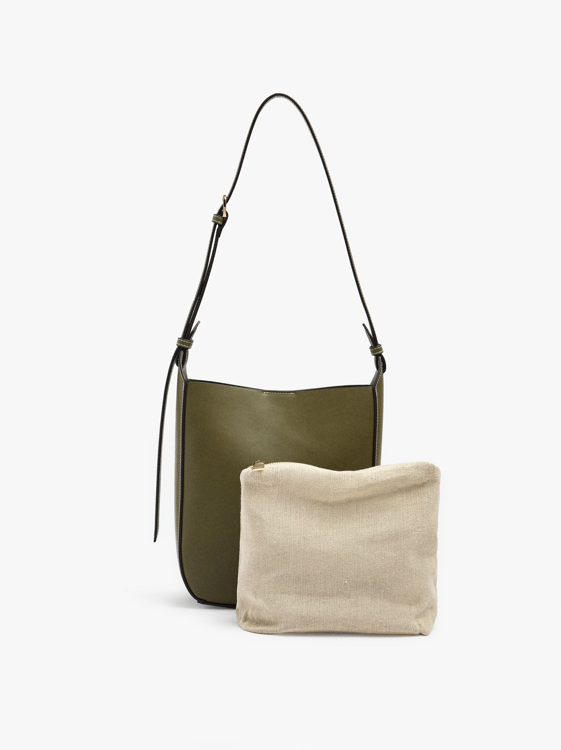 Einseitige Umhängetasche mit abnehmbarer Tasche