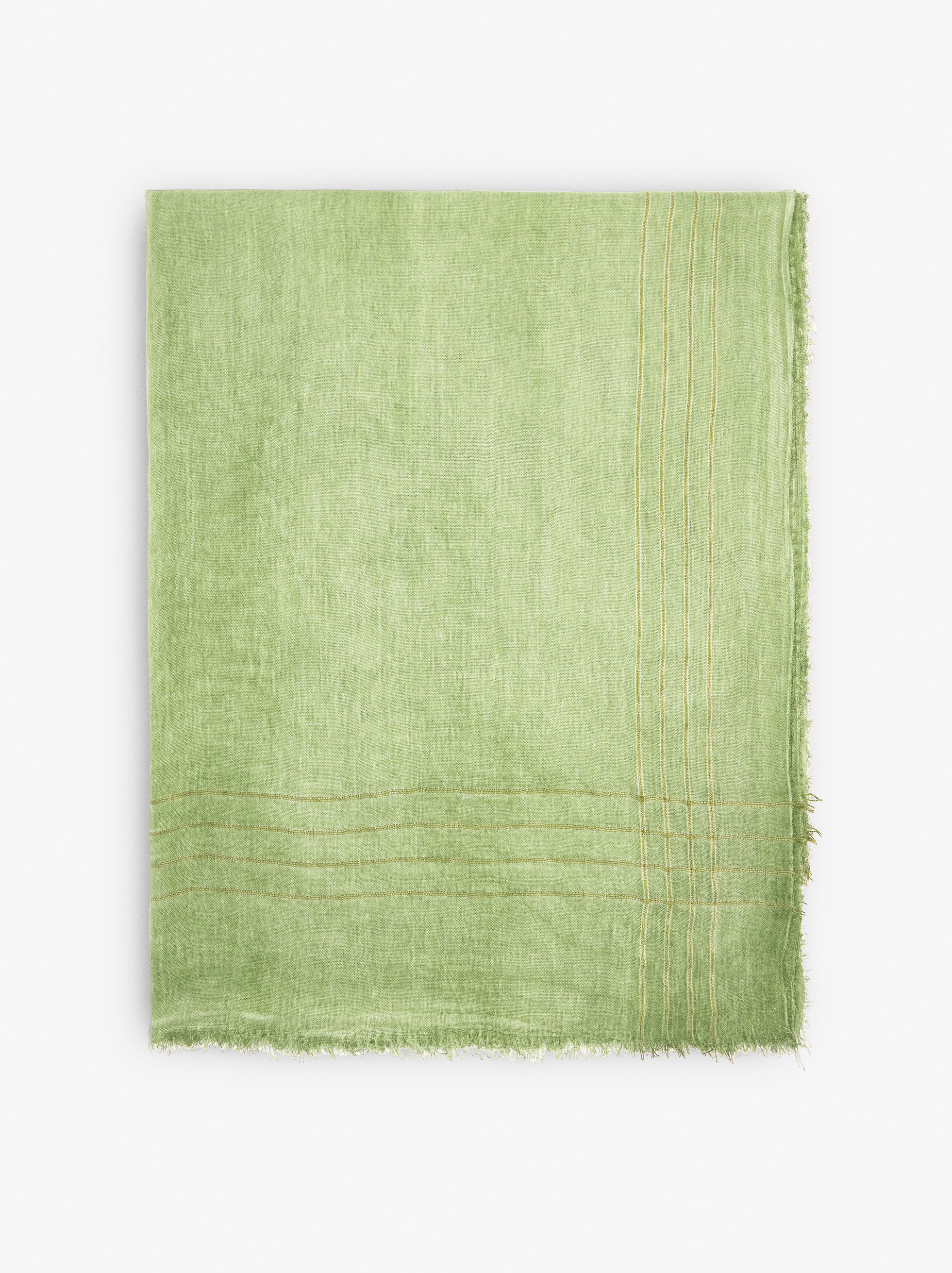 Pashmina mit gestickten Streifen