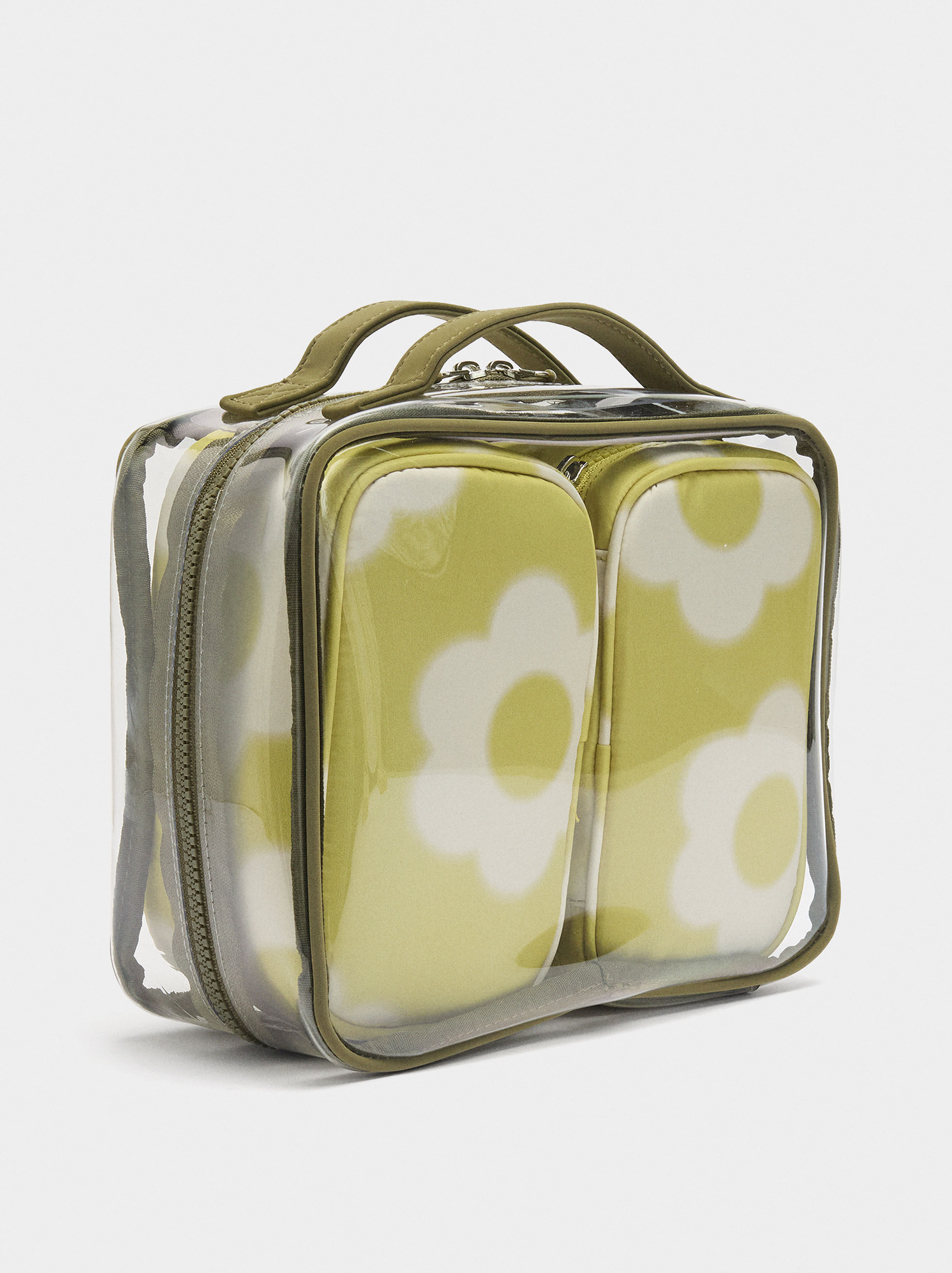 Nylon-Reisekoffer mit Blumenmuster