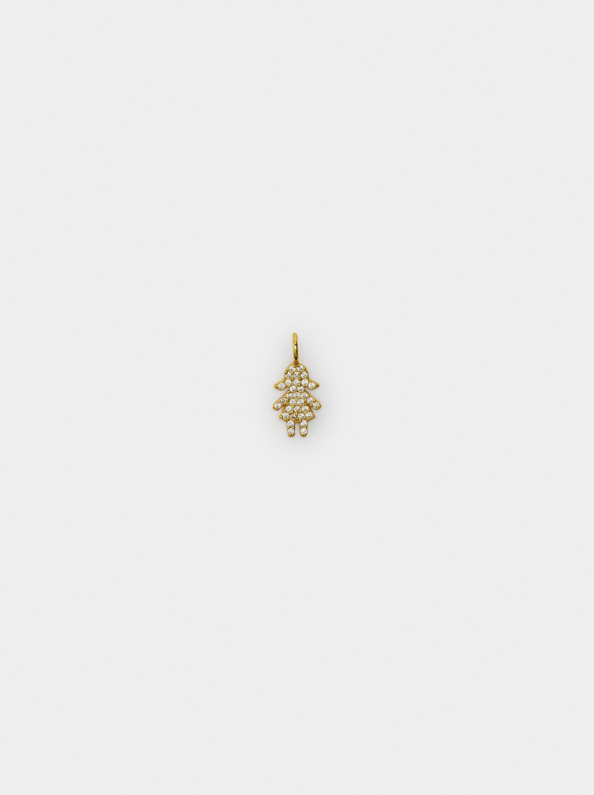Charm Mädchen mit Zirkonia - Silber 925
