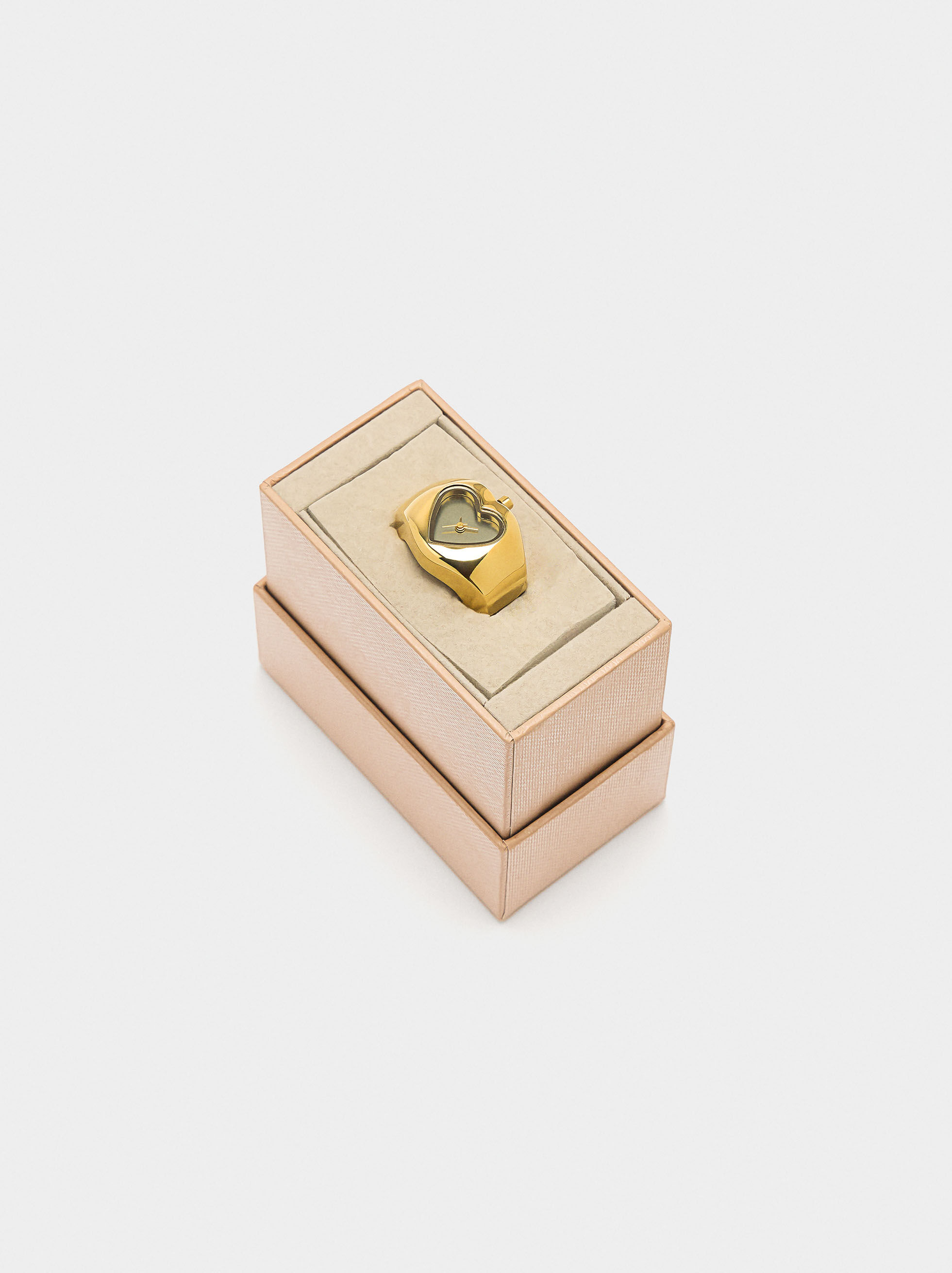 Herz-Armbanduhr aus Gold - Edelstahl