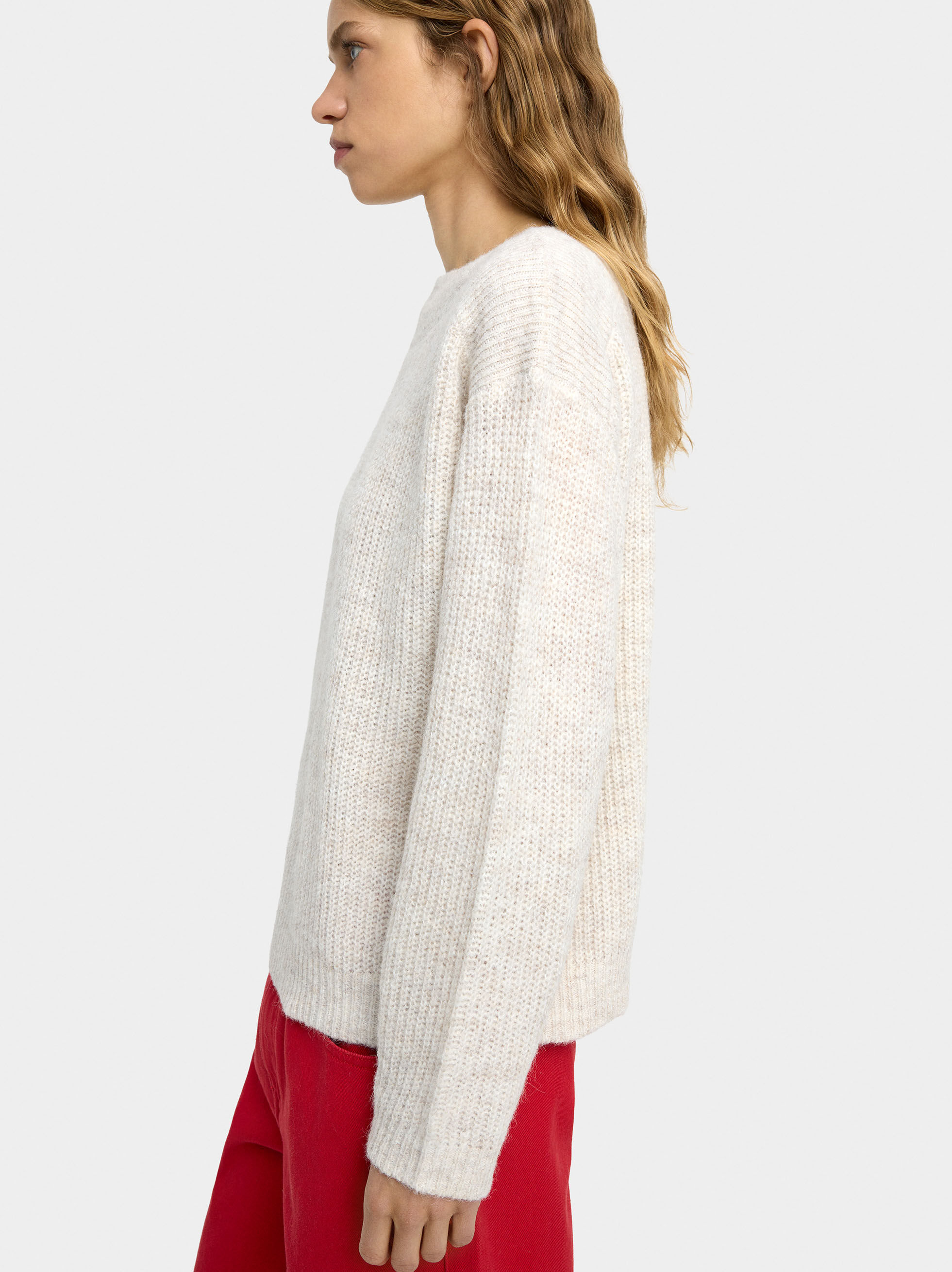 Einfarbiges Stricktop