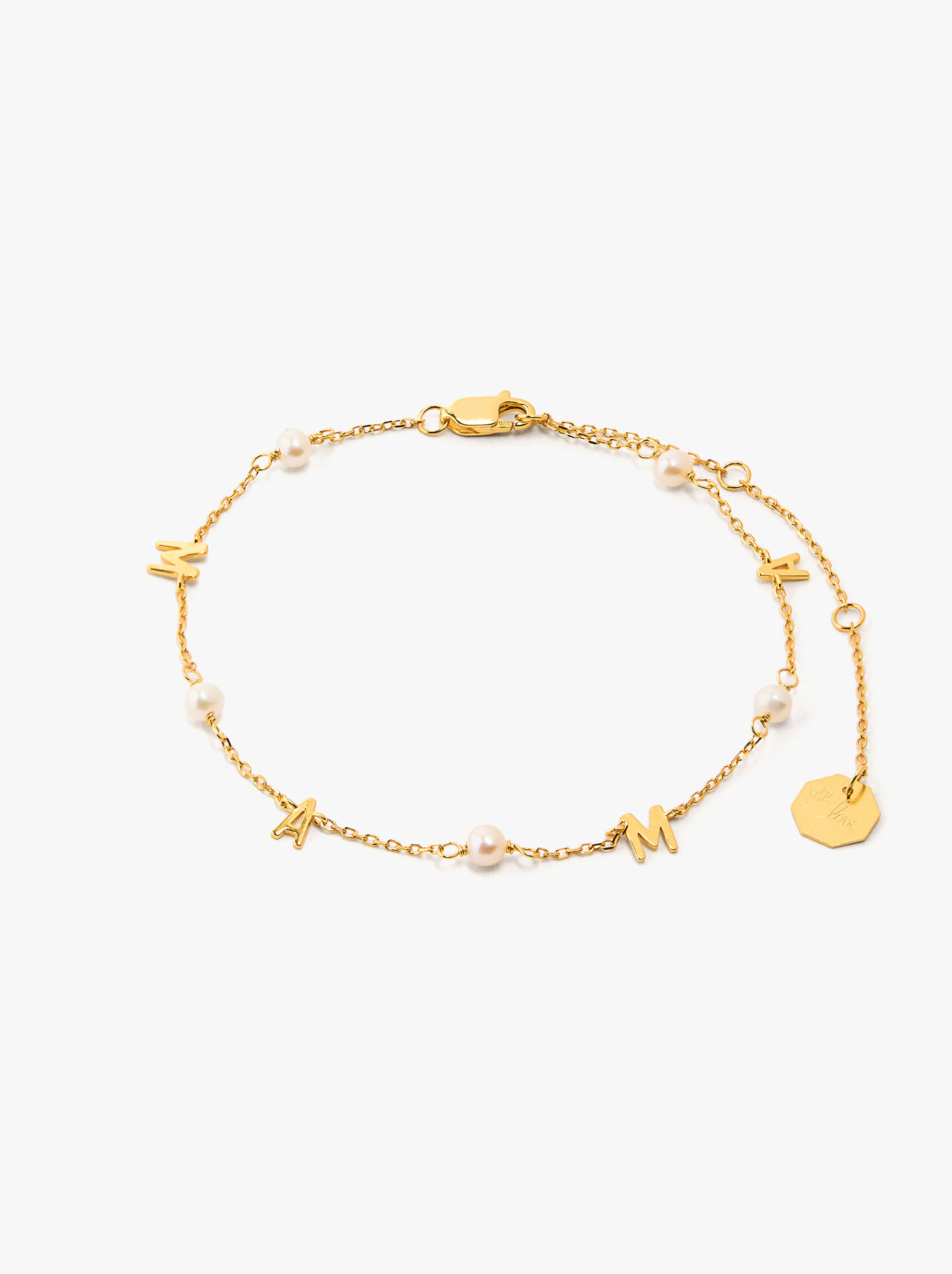 Pulsera MAMA mit Süßwasserperlen - Silber 925