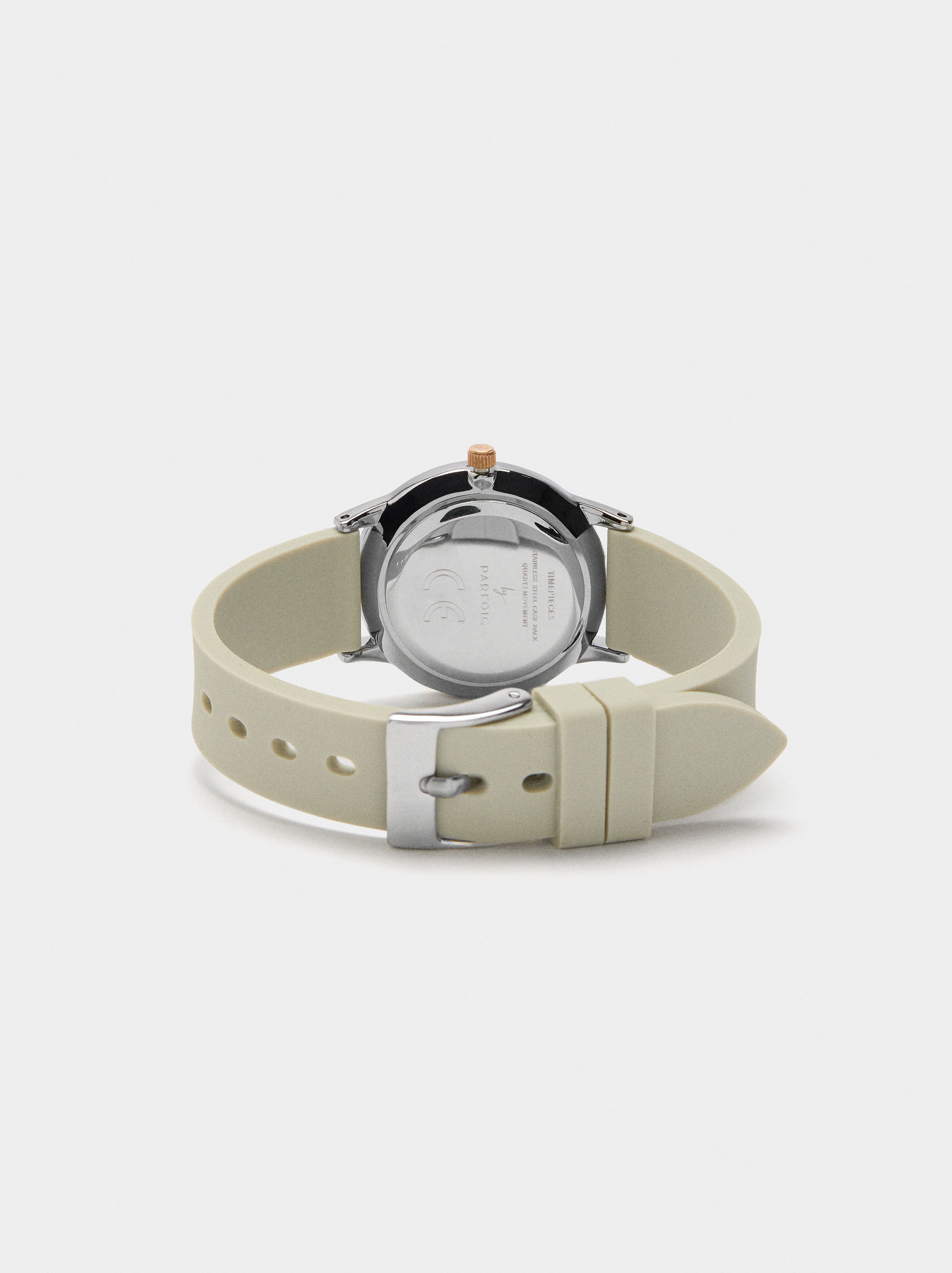 Bicoloruhr mit Silikonarmband