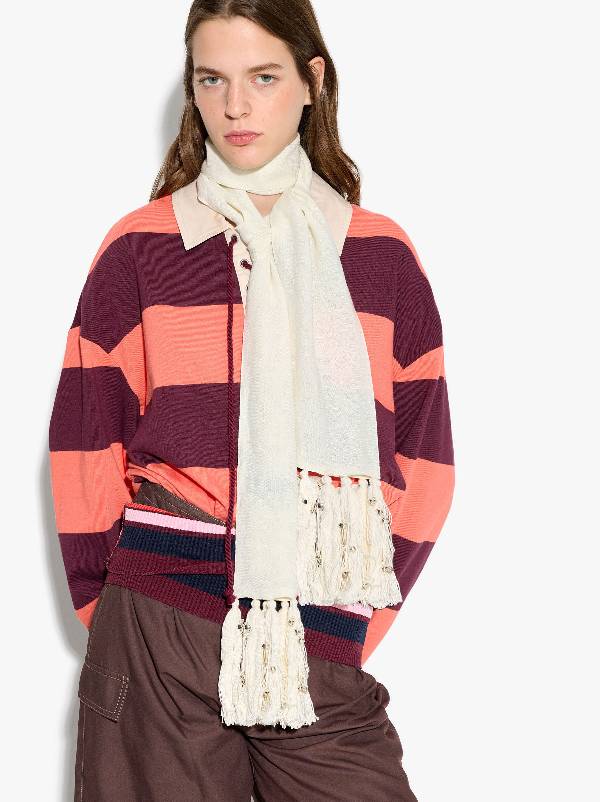 Krawatte aus Baumwoll-Leinen-Mischung