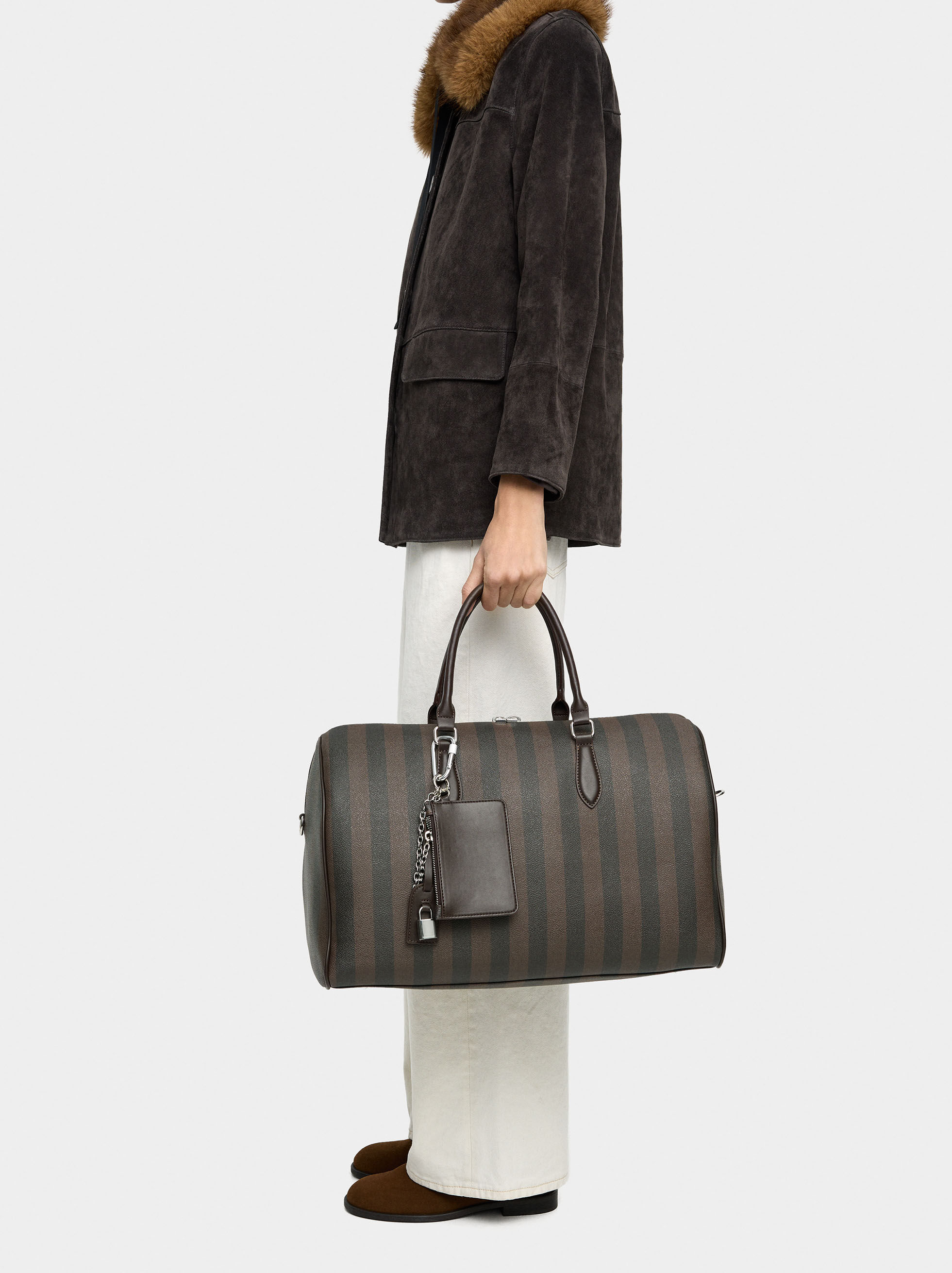 Weekend-Reisetasche mit Streifen