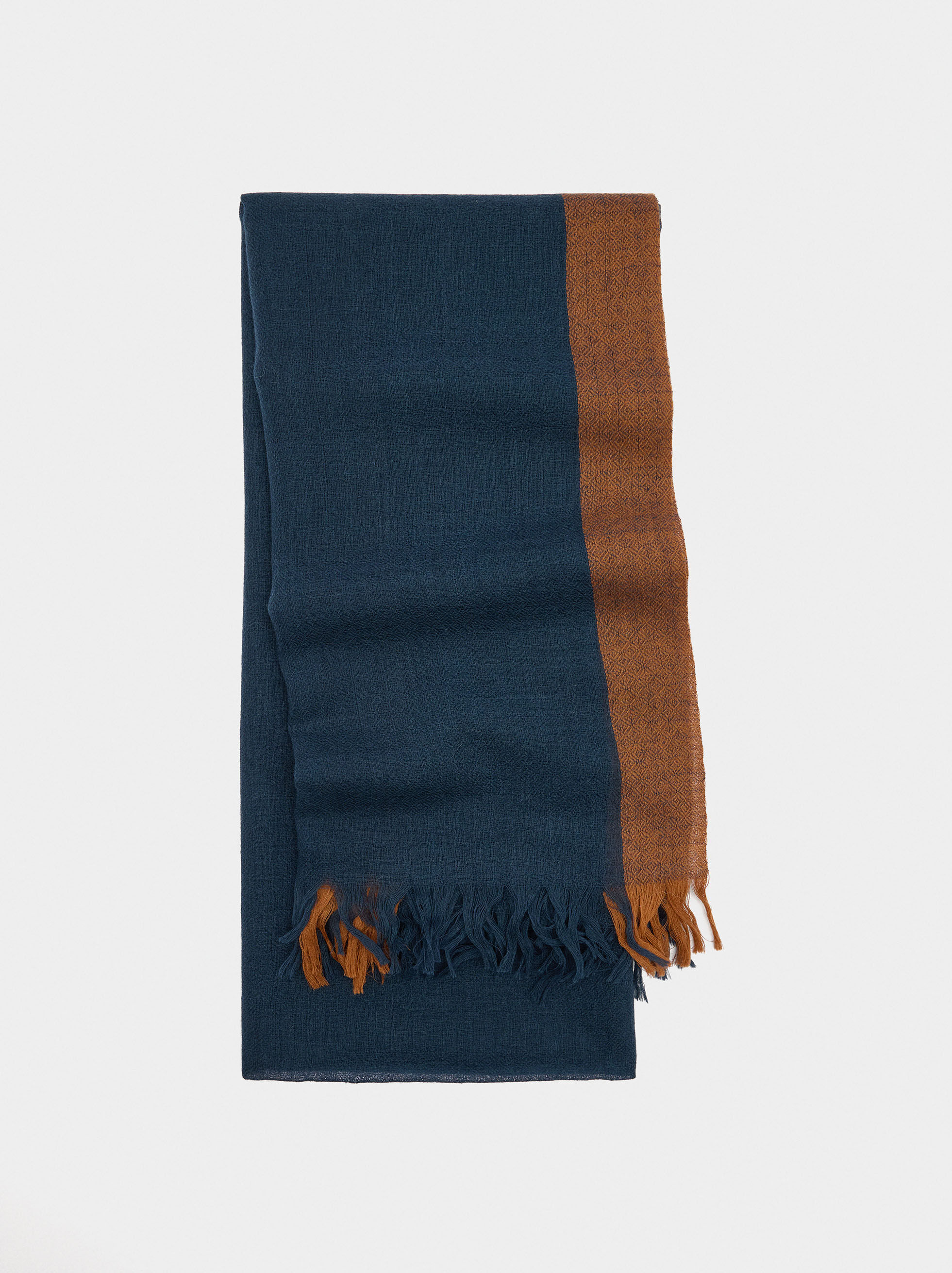 Pashmina mit Streifen 100 % Wolle
