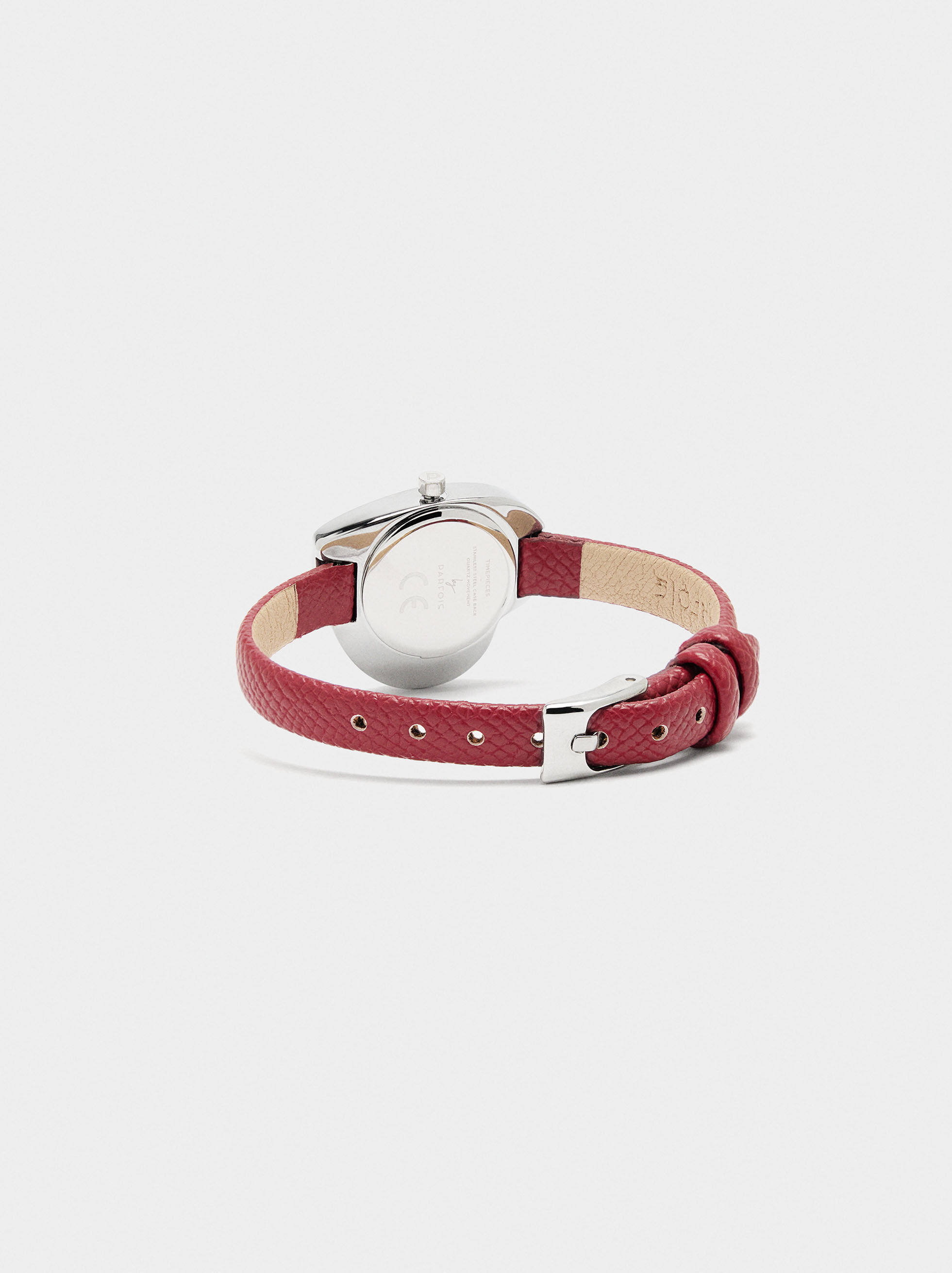 Herz-Uhr mit Textur-Armband