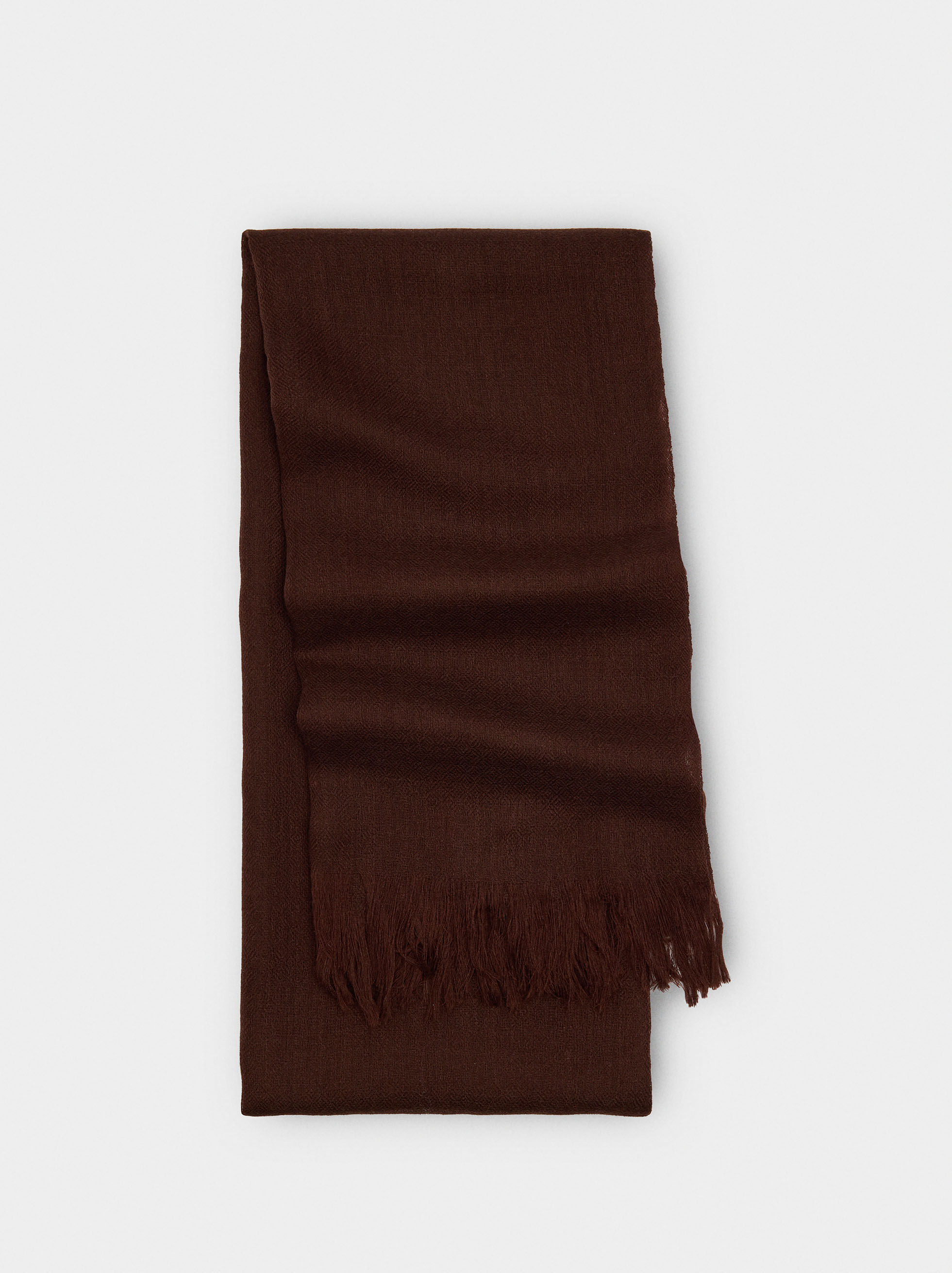 Pashmina aus Wolle mit Fransen