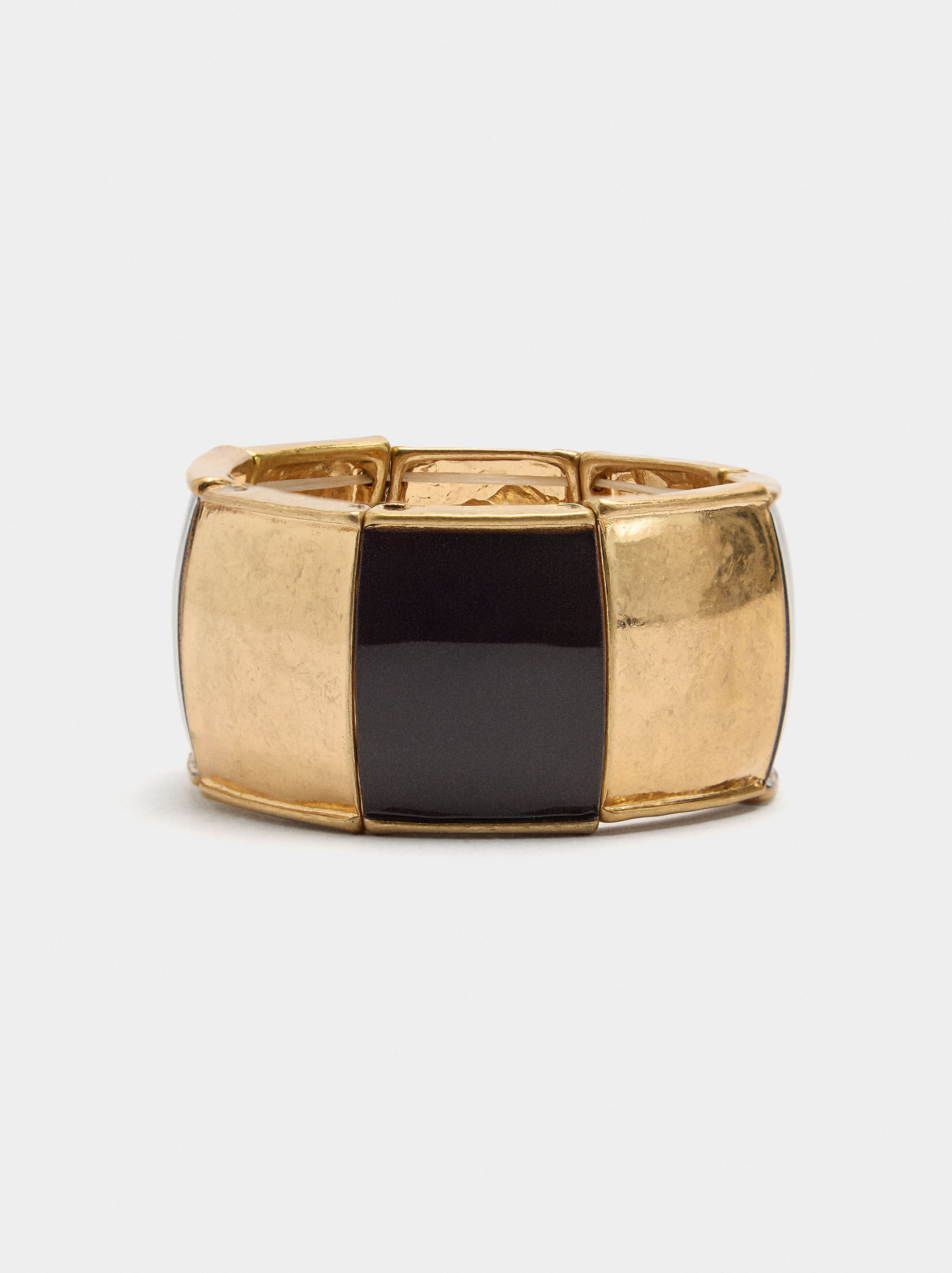Gummiband Armband mit lackierten Rechtecken