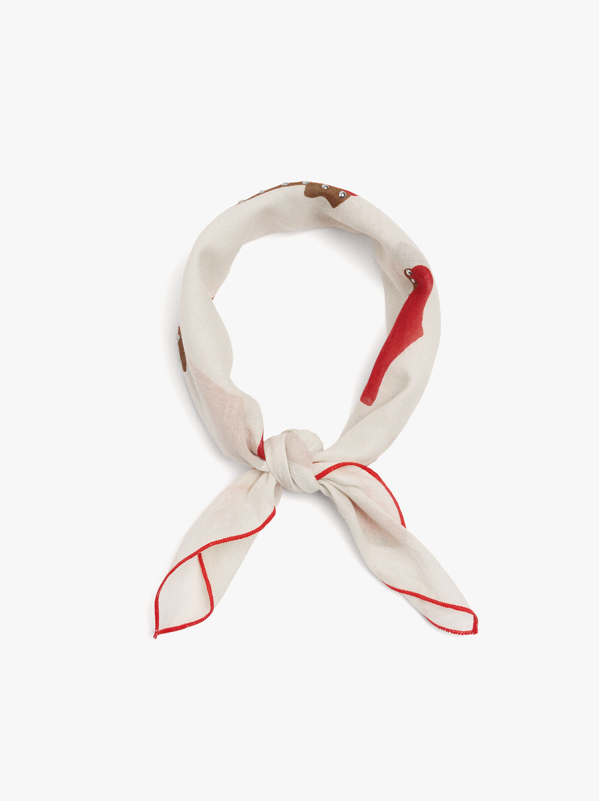Gestreifter Schal aus 100 % Baumwolle