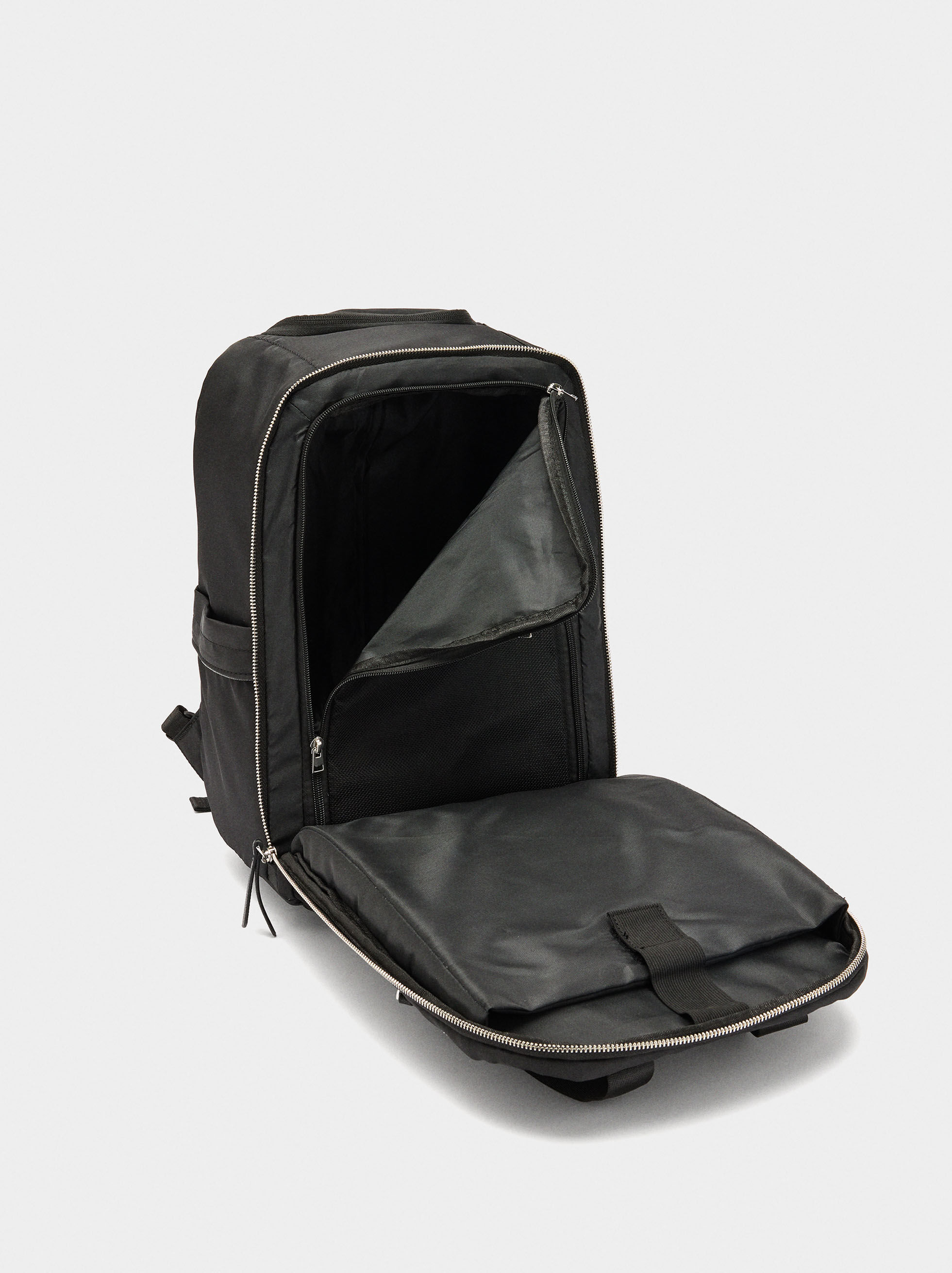 Trolley-Rucksack aus Nylon mit Rädern