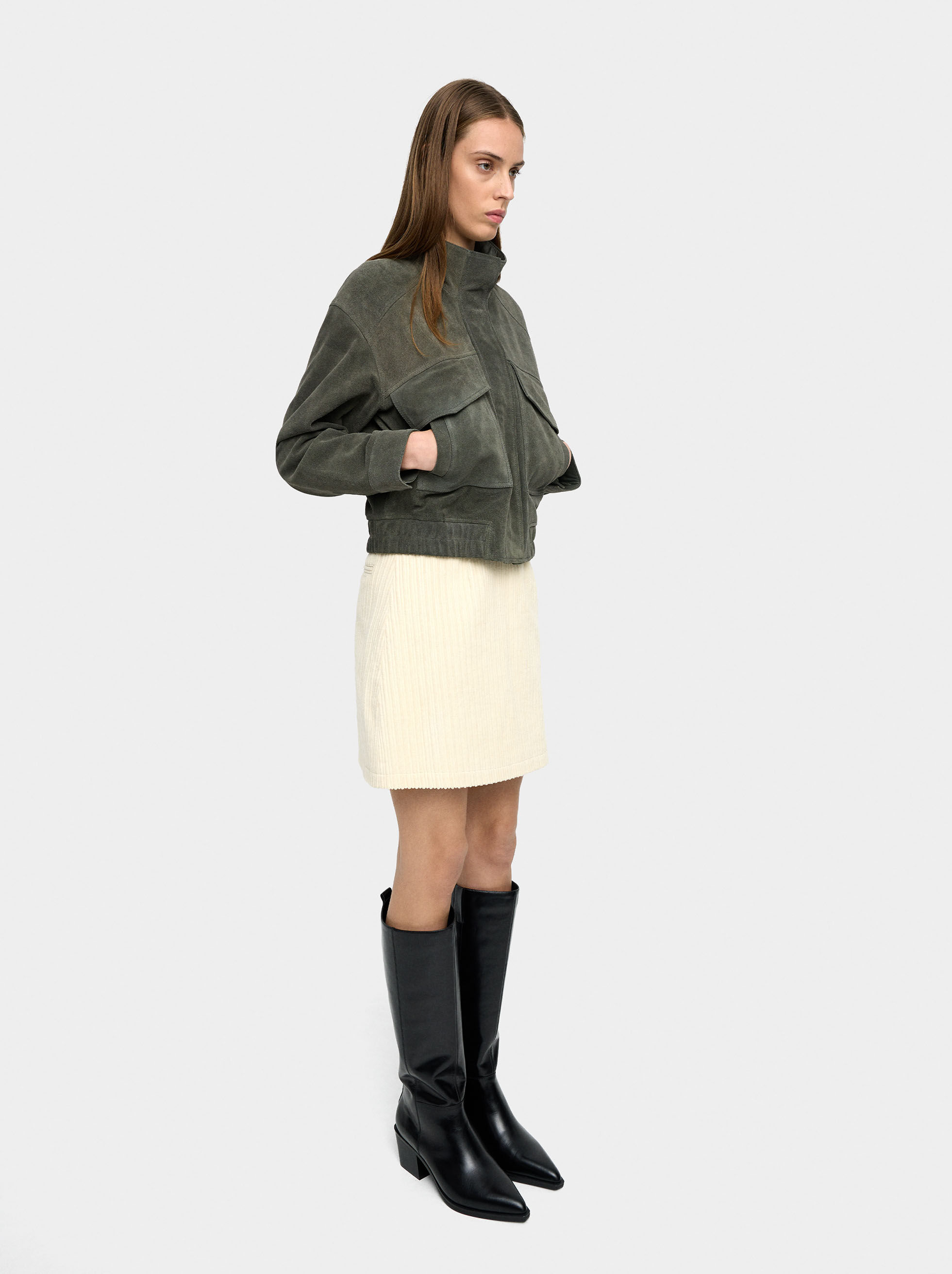 Hochwertige Lederstiefel mit Absatz