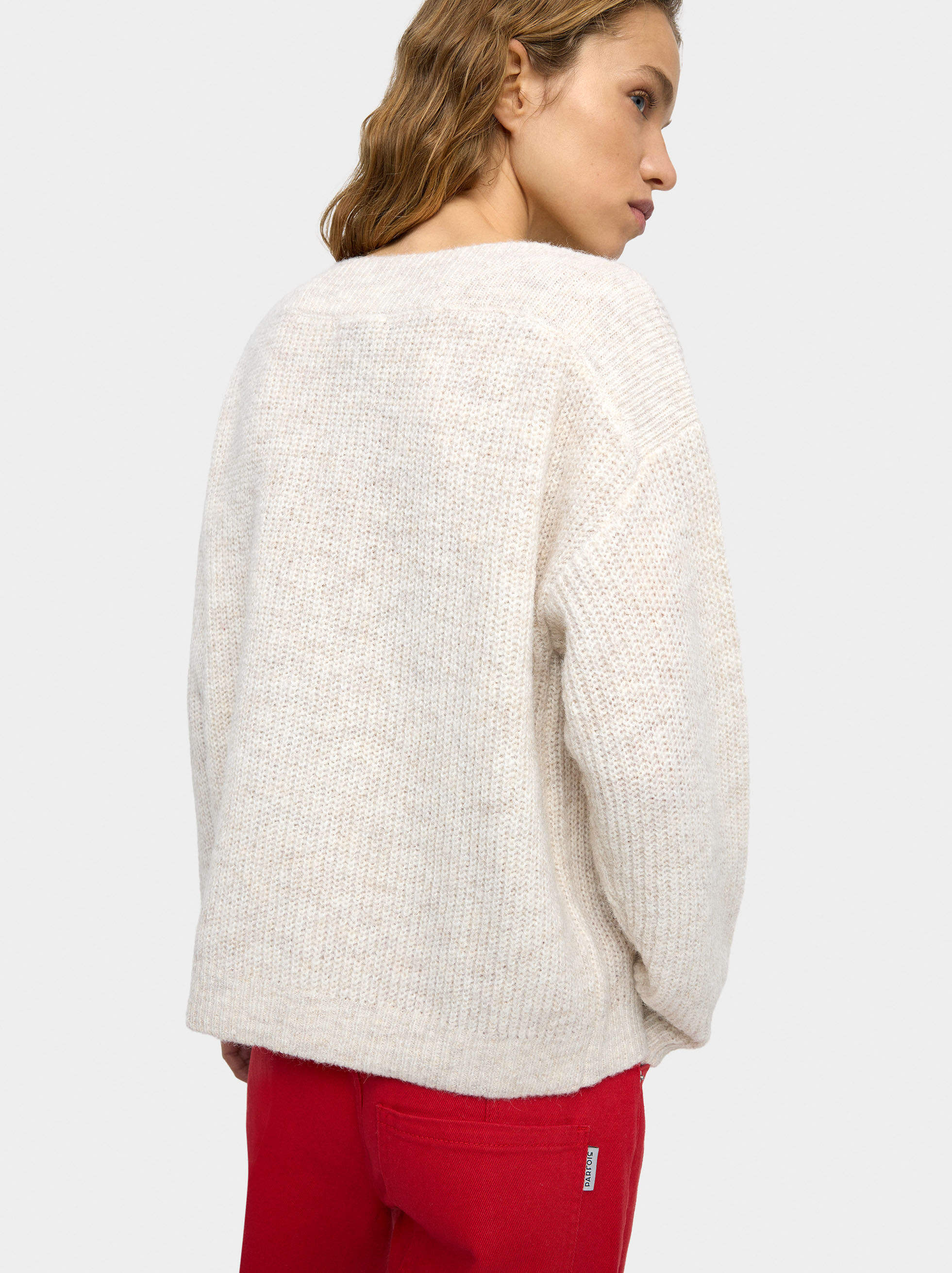 Einfarbiges Stricktop