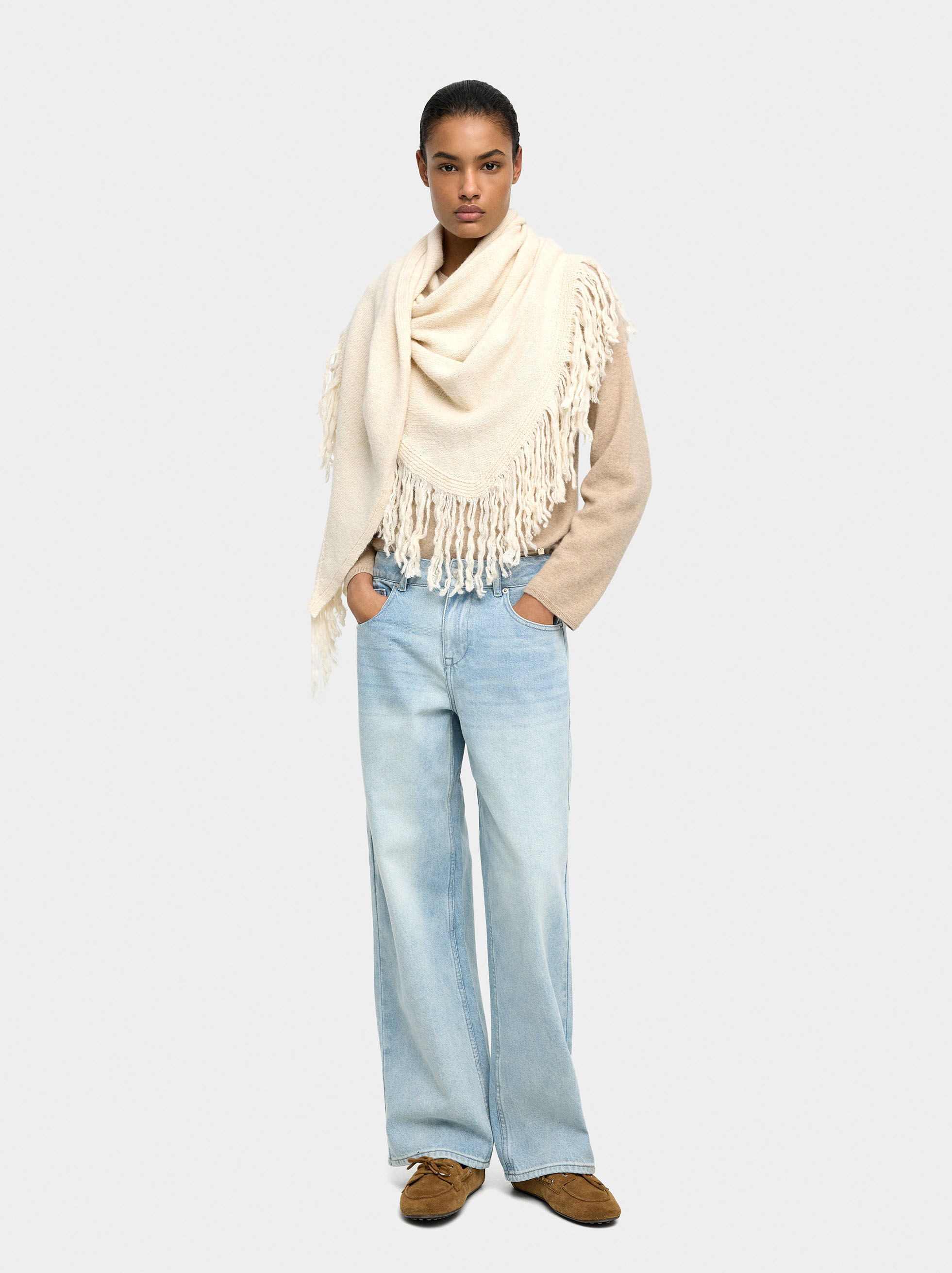 Gestreifte Jeanshosen