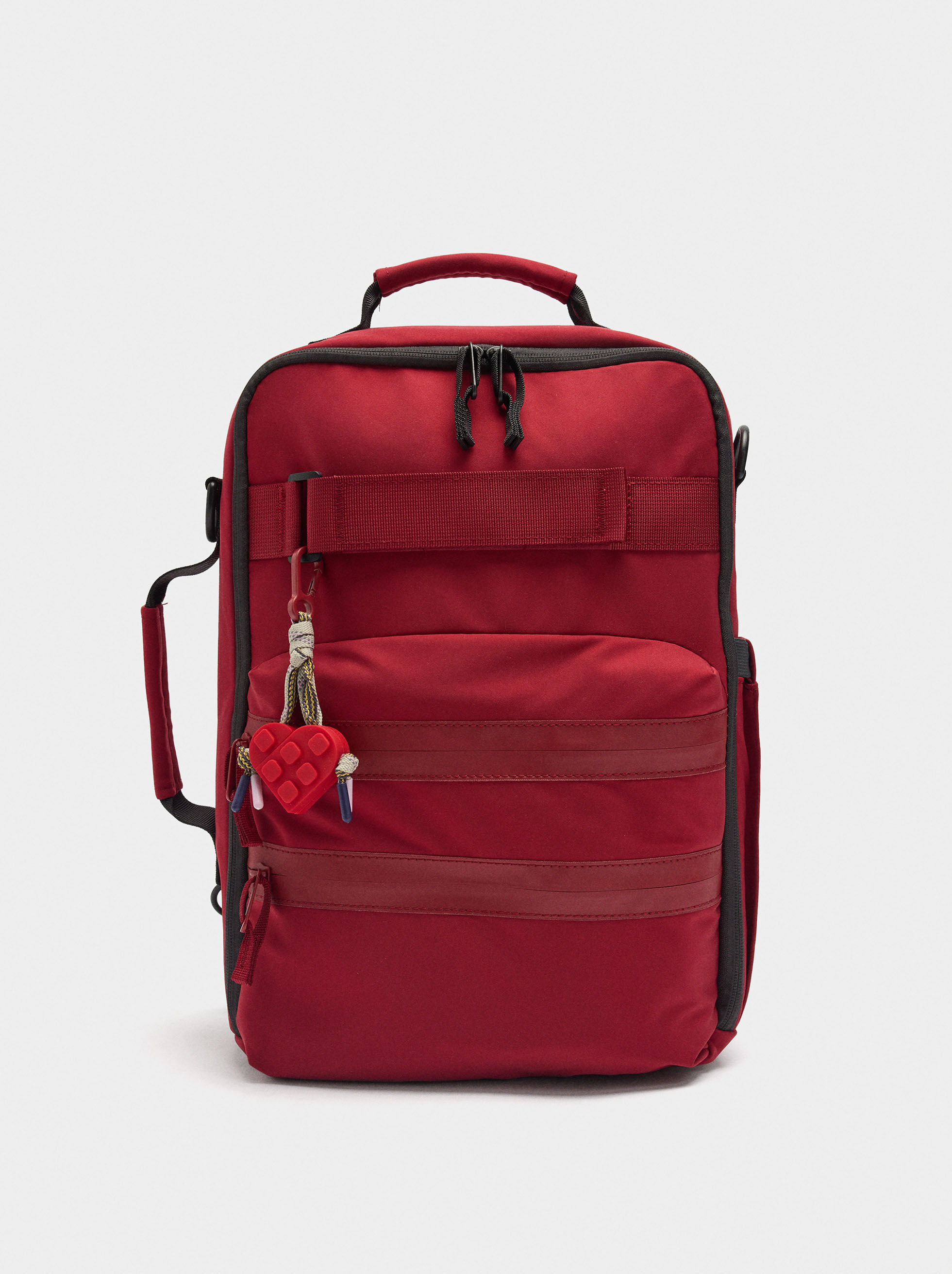 Handgepäck-Rucksack aus Nylon mit Herzanhänger