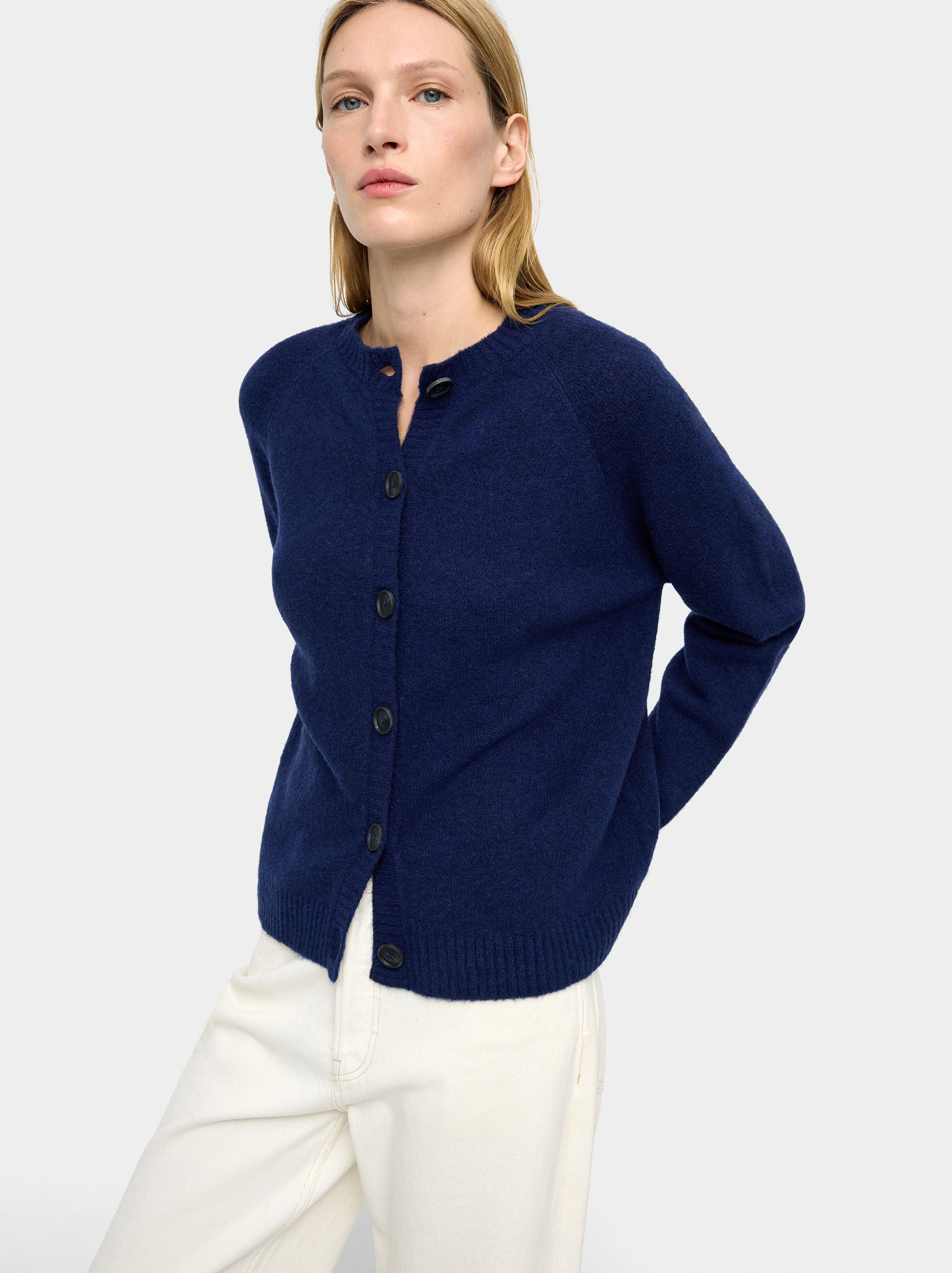 Glattes Strickcardigan