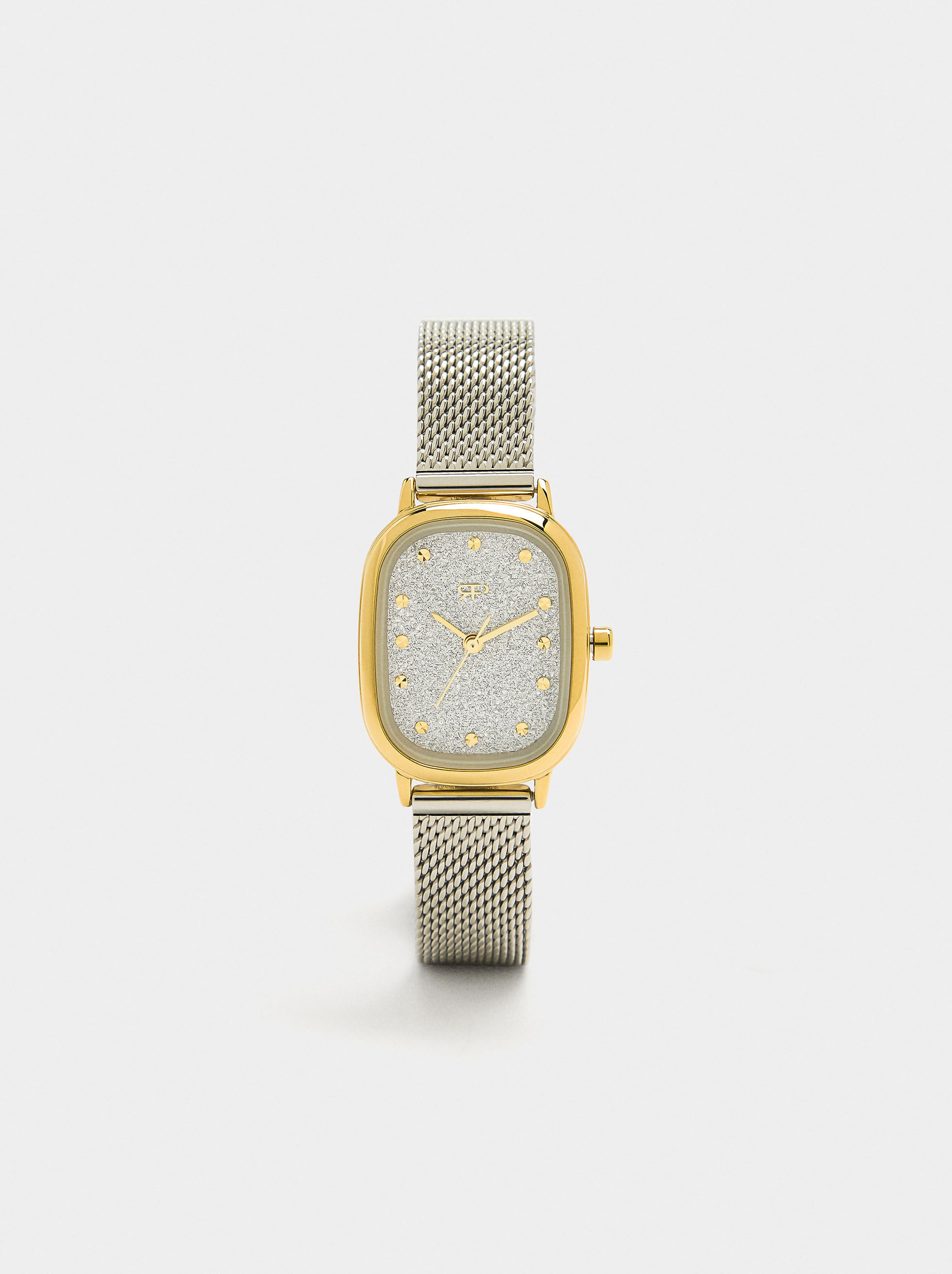 Quadratisches Armbanduhr mit Metallarmband