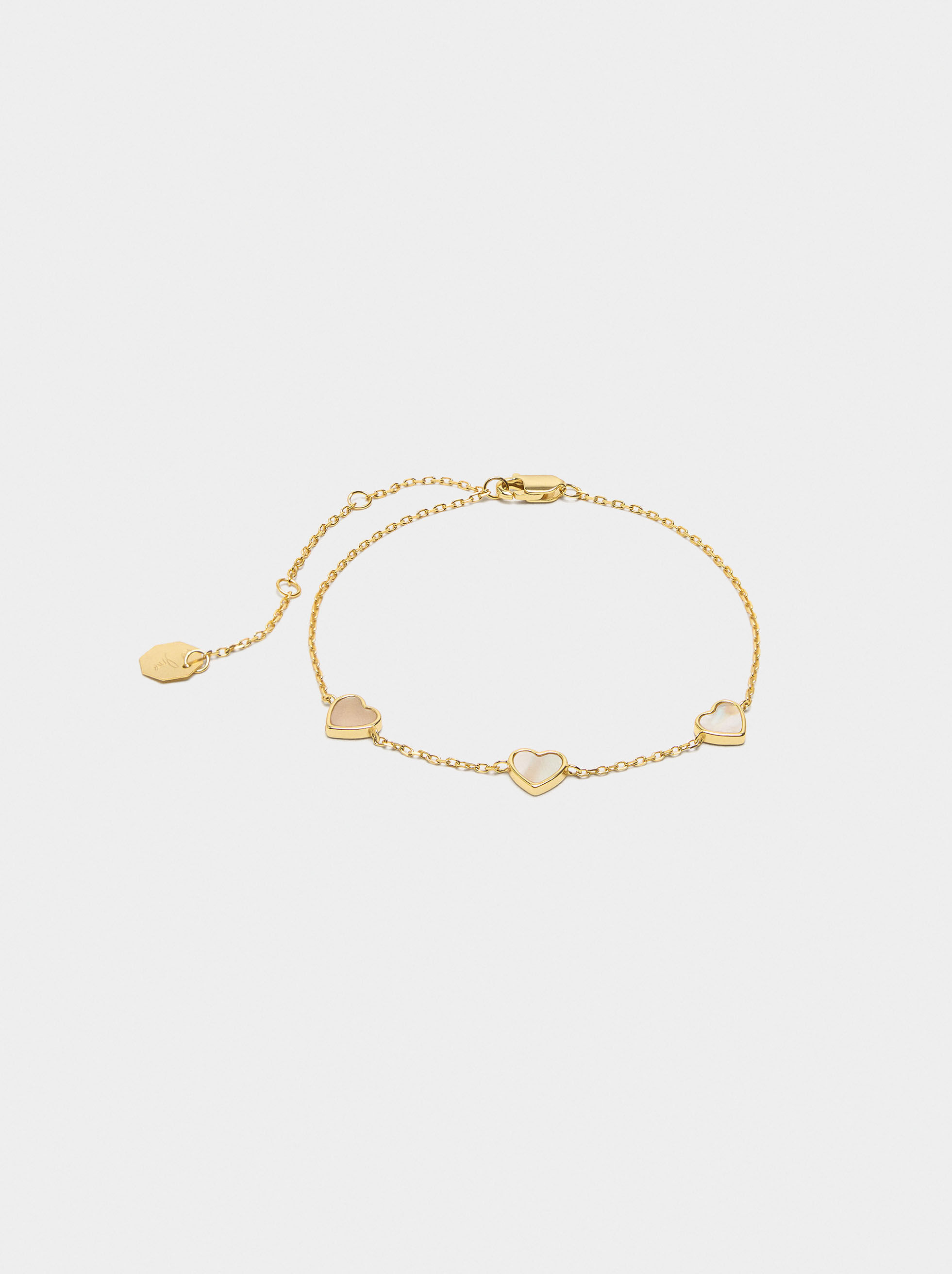 Perlenherz-Armband aus Süßwasserperlen - 925er Silber