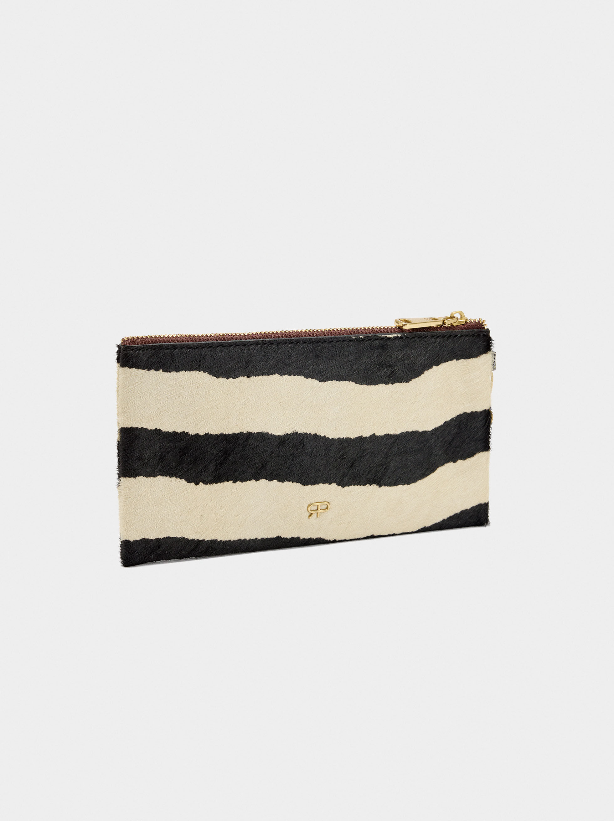 Multifunktionelle Lederhandtasche mit Pelz und Tiermuster
