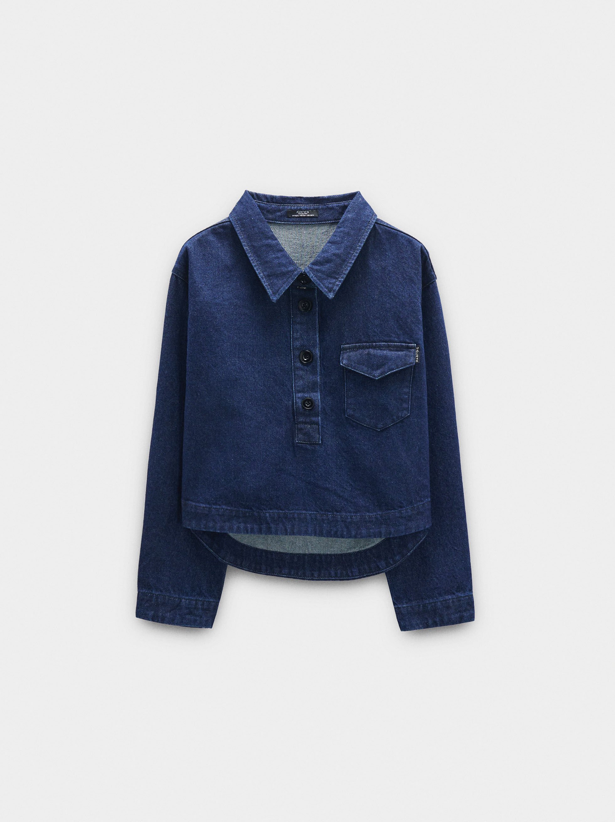Hemd aus Jeansstoff mit Tasche