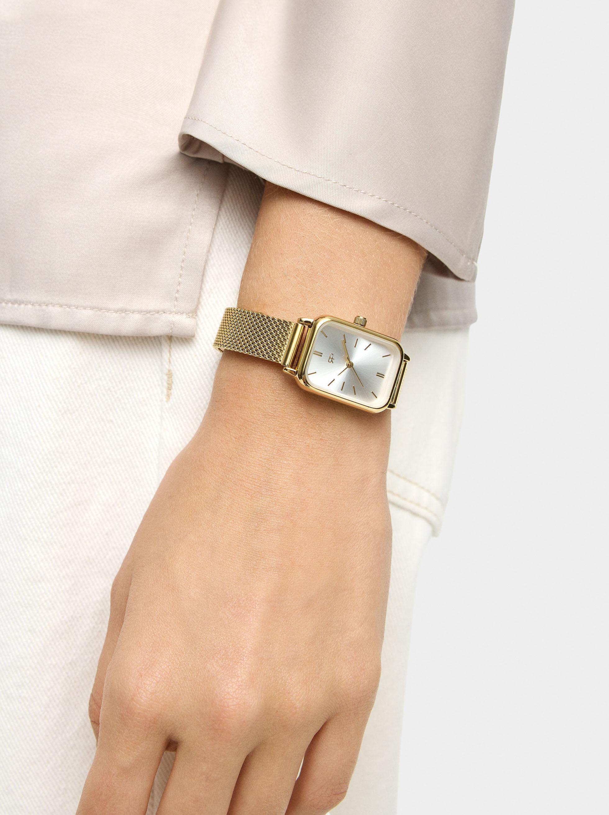 Quadratisches Armbanduhr aus Edelstahl
