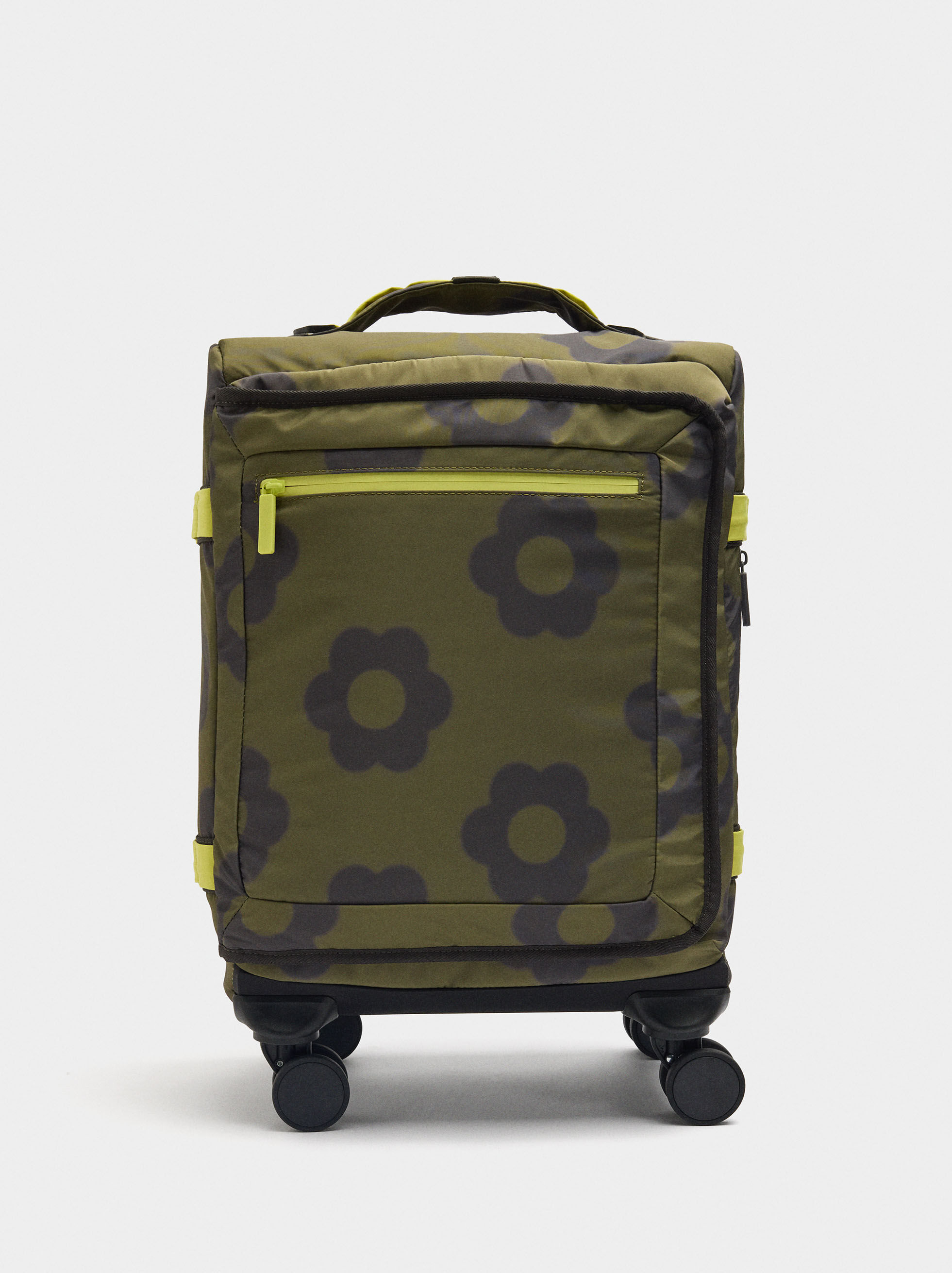 Reisetasche aus Nylon mit Blumenmuster