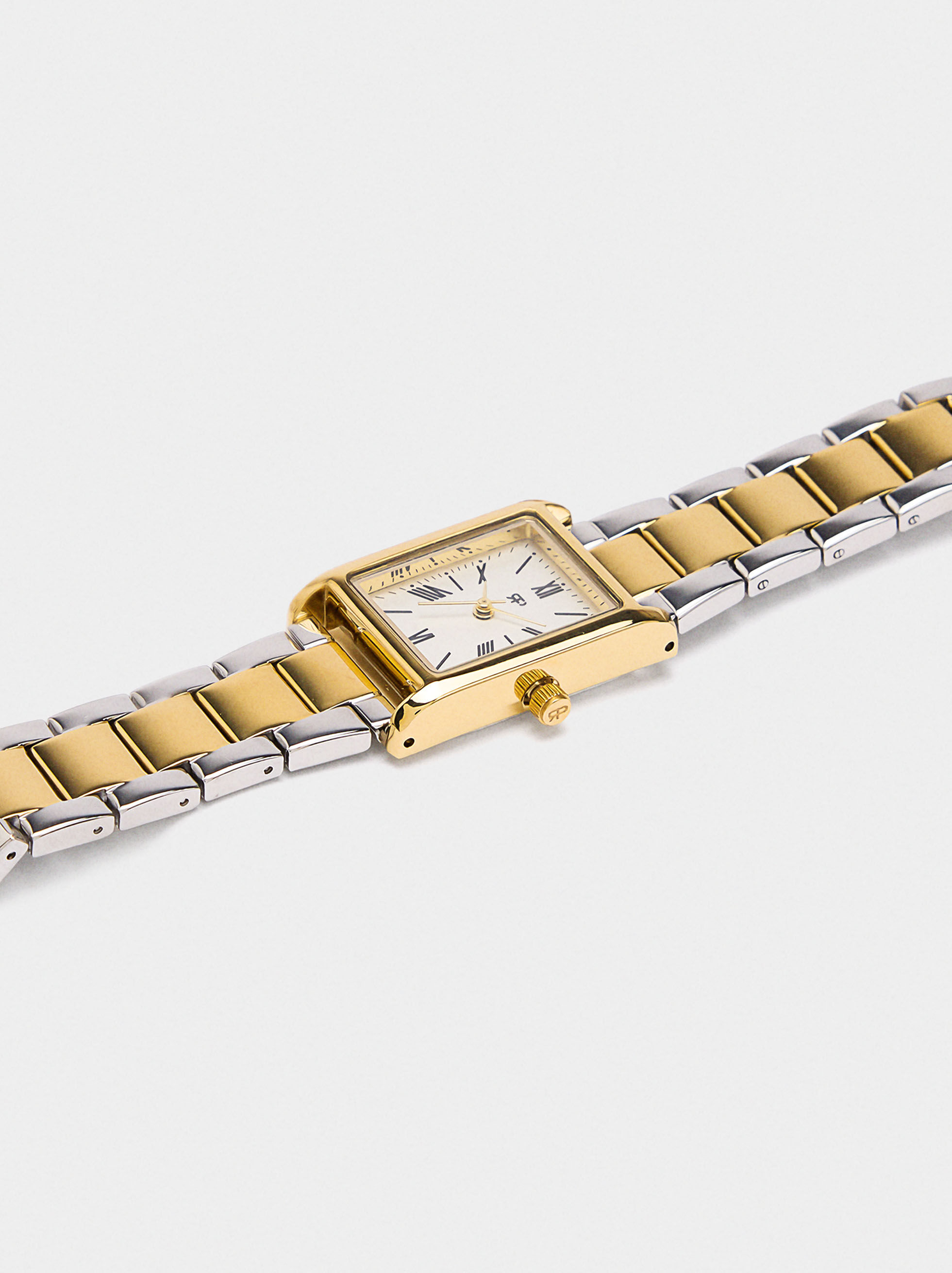 Set aus Uhr mit zweifarbigem Armband