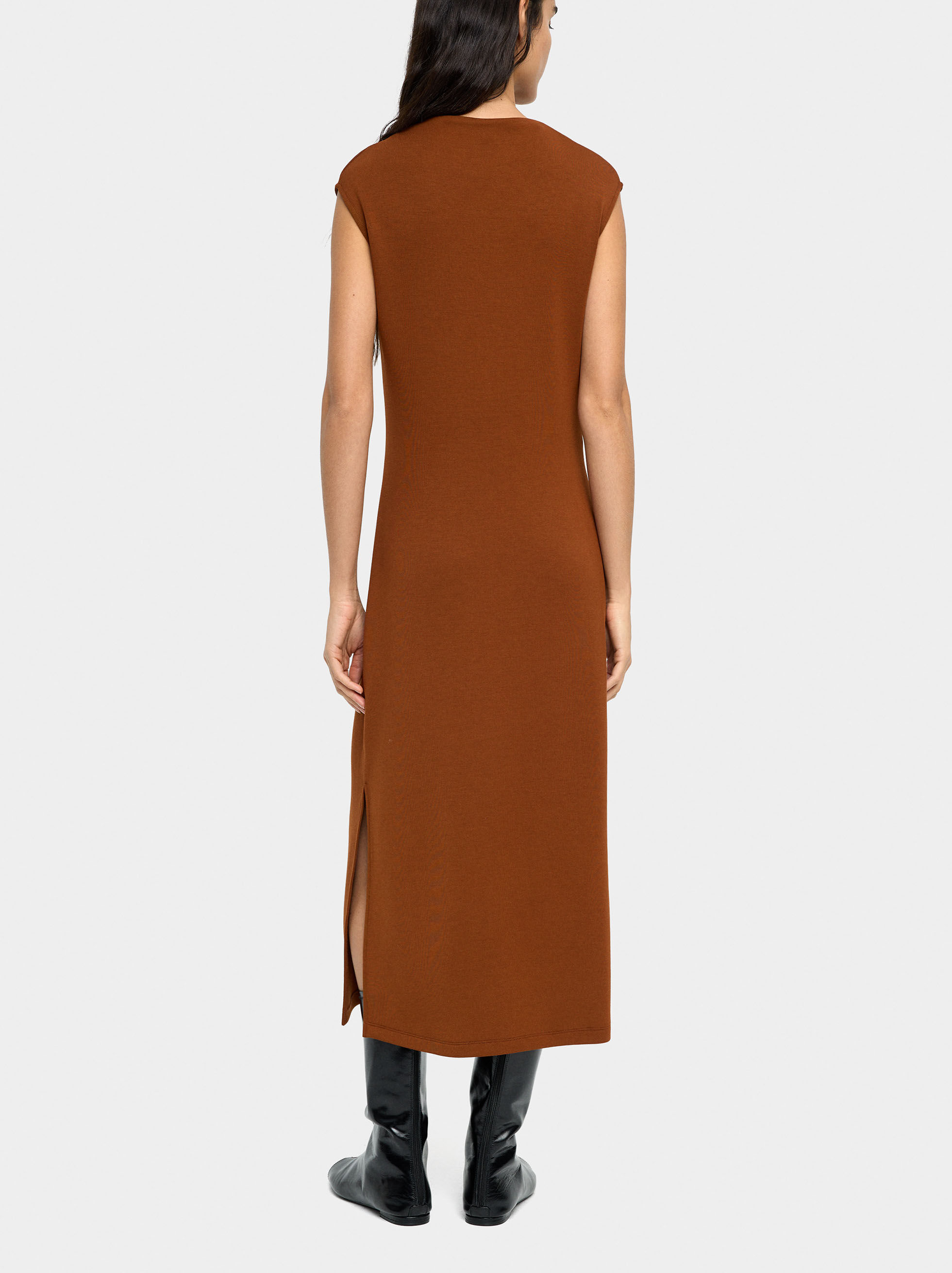 Midi-Kleid mit Drapierung